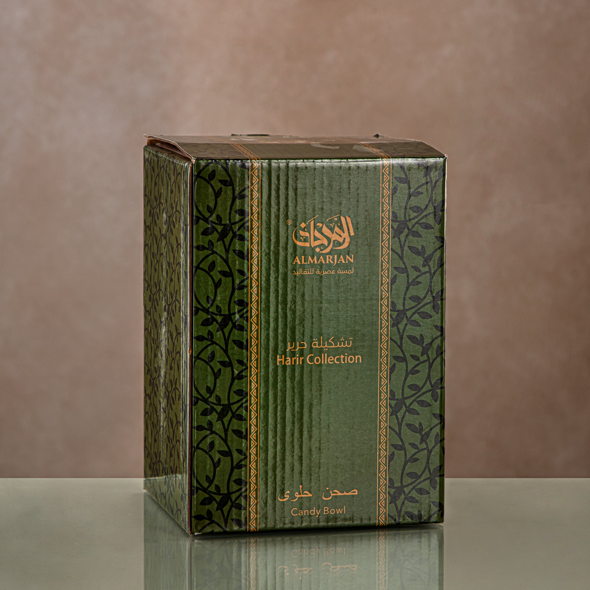 وعاء حلوى المرجان 800ML، زجاج، شفاف ونمط ذهبي (0186T-ZQDL) - تجمعات عائلية