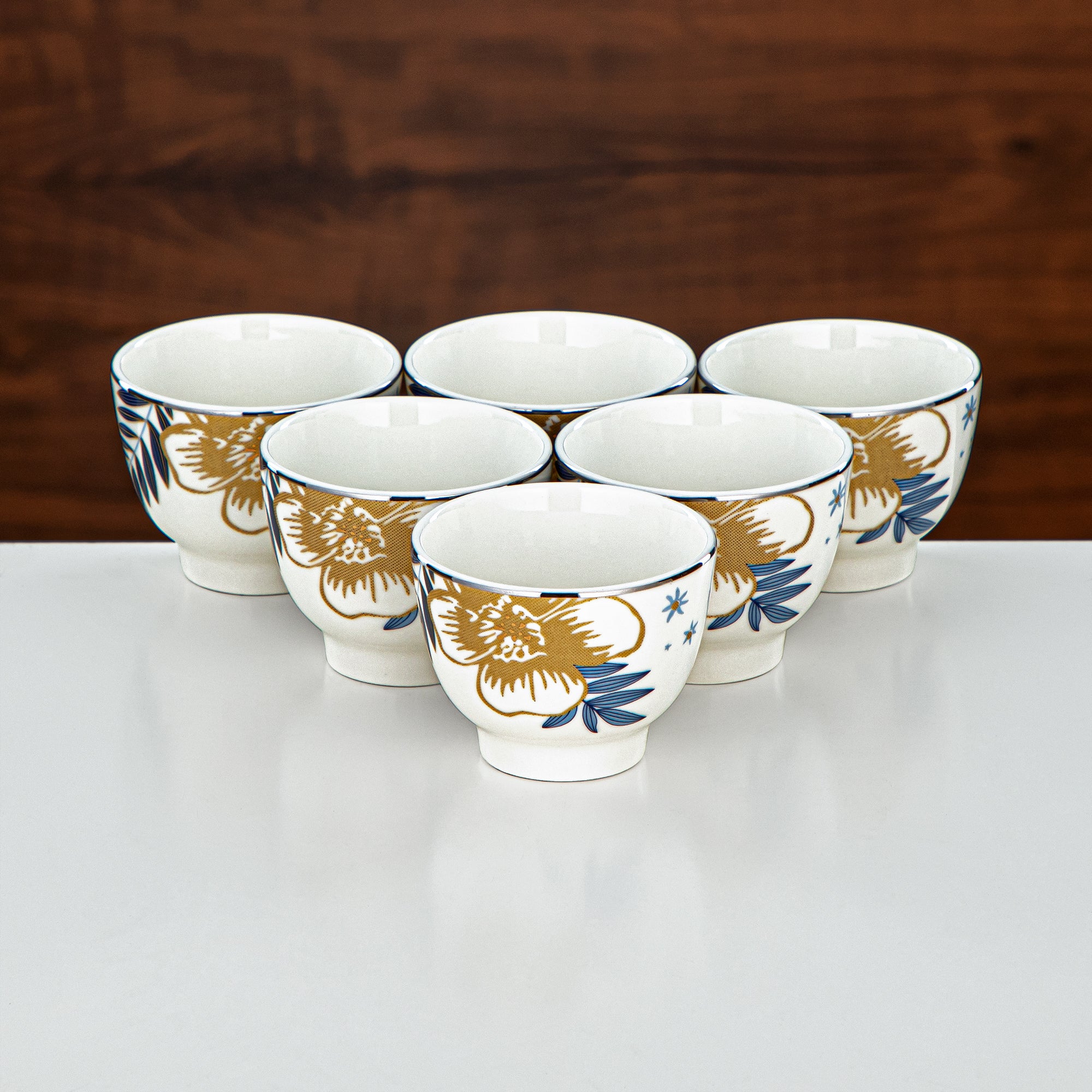 Almarjan Vacuum Flask & Tea Set Matt Silver & Matt Gold 1L + 1L (GOK-S-MS-MG + 18PCS-12196-3) – Elegant Serving | Ramadan, Eid & Gatherings