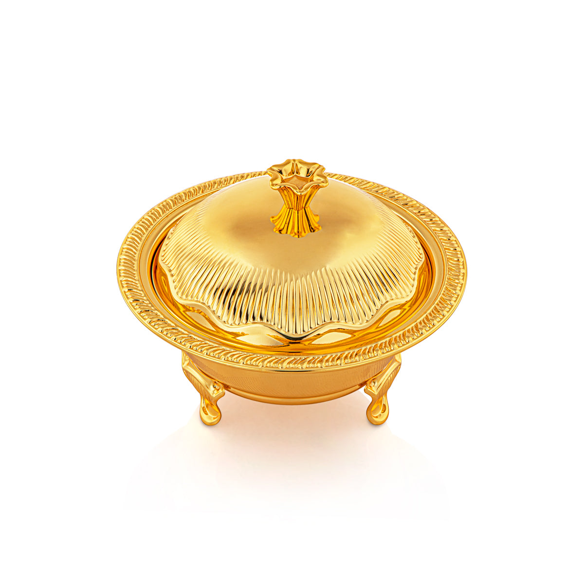 222S-FG - تمرية المرجان بغطاء 18 سم - ذهبي