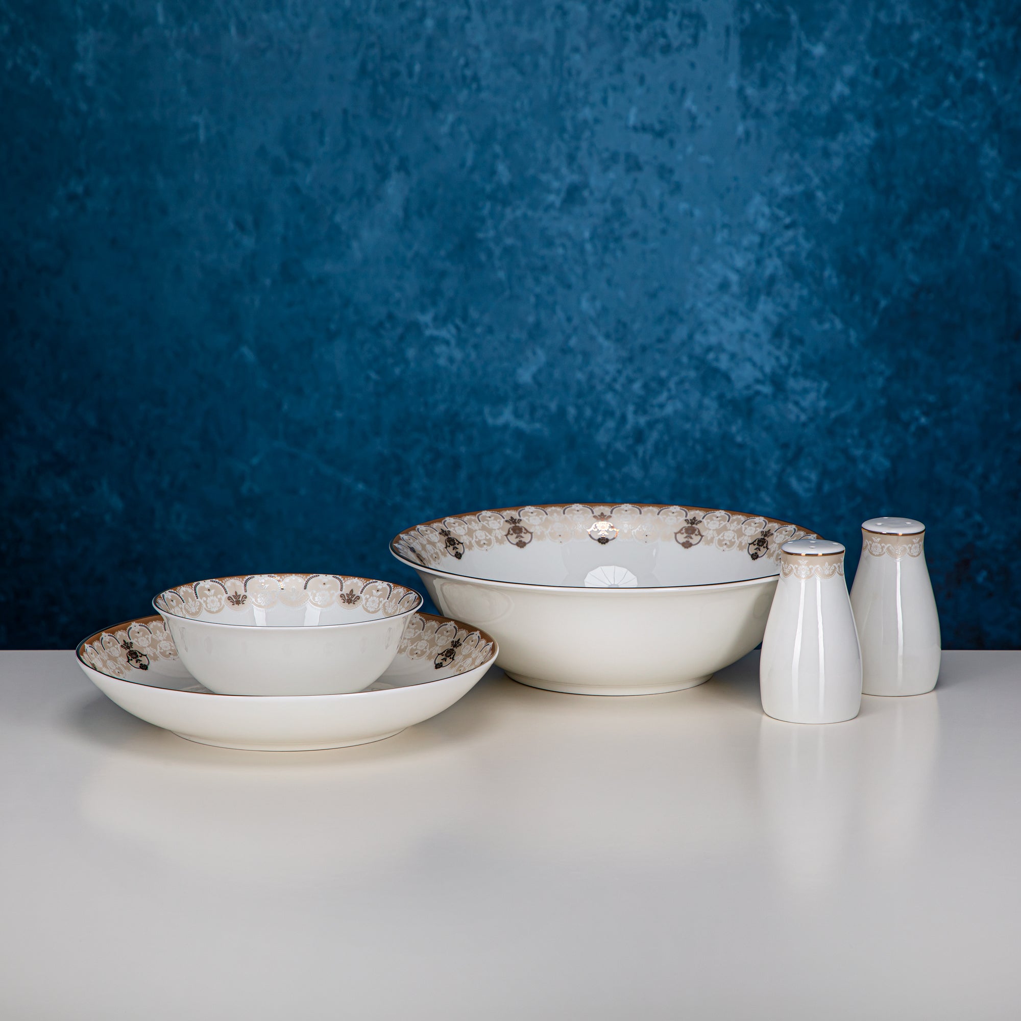 Almarjan 46 Pieces Bon China Dinner Set - 23133