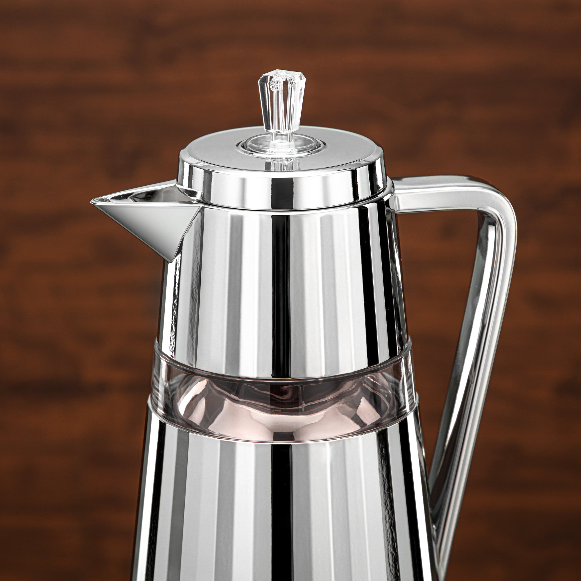 المرجان طقم ترامس قطعتان فضي وشفاف - C77-SCAC