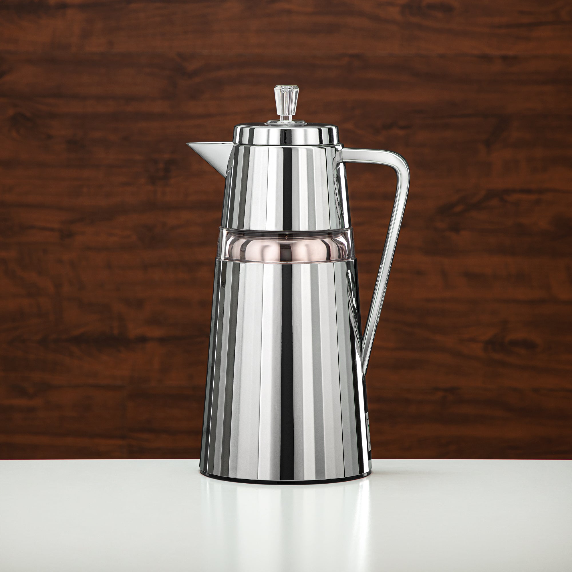 Almarjan 2 Pieces Vacuum Flask Set Silver & Transparent - C77-SCAC