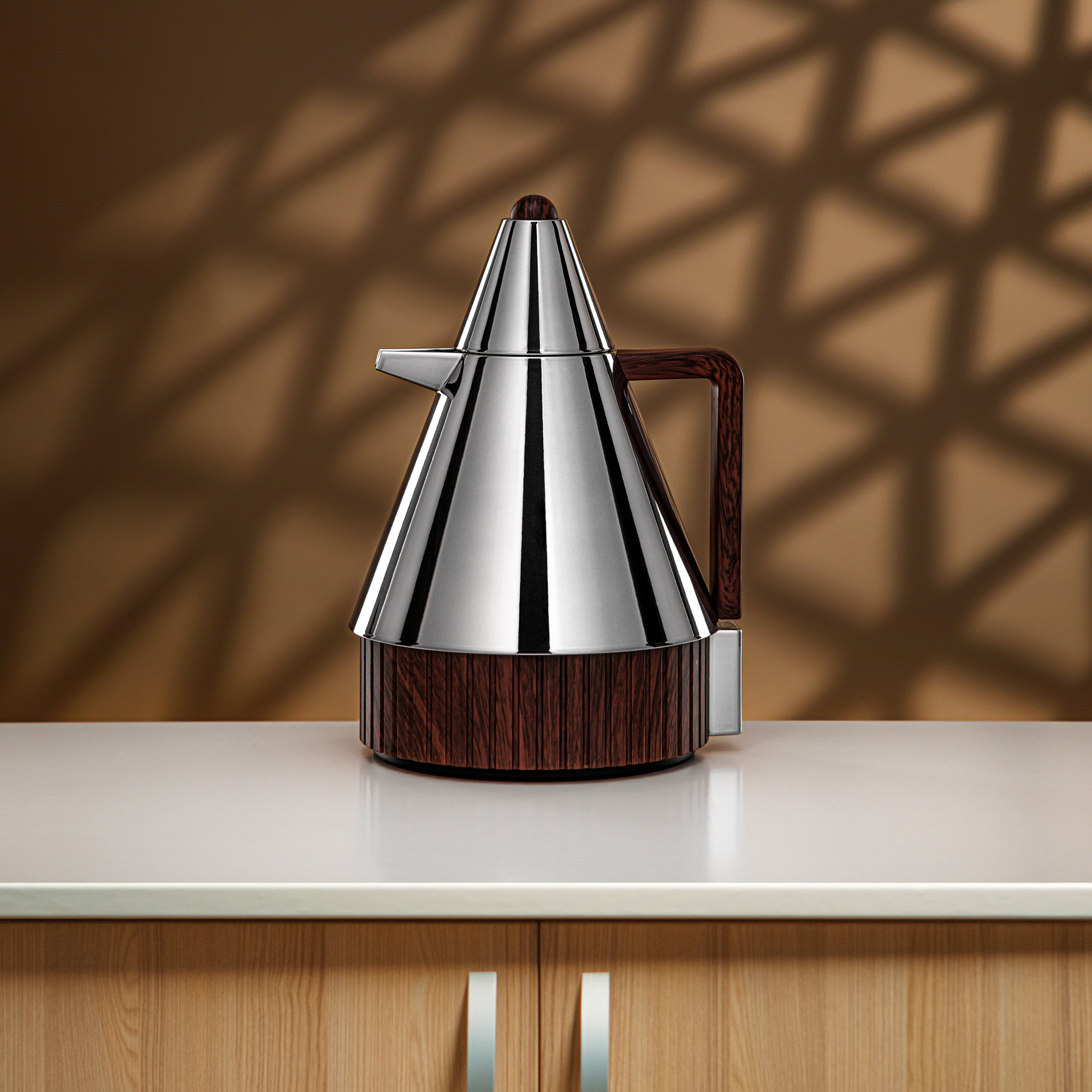 طقم ترامس المرجان 1 لتر + 1 لتر فضي وخشب داكن