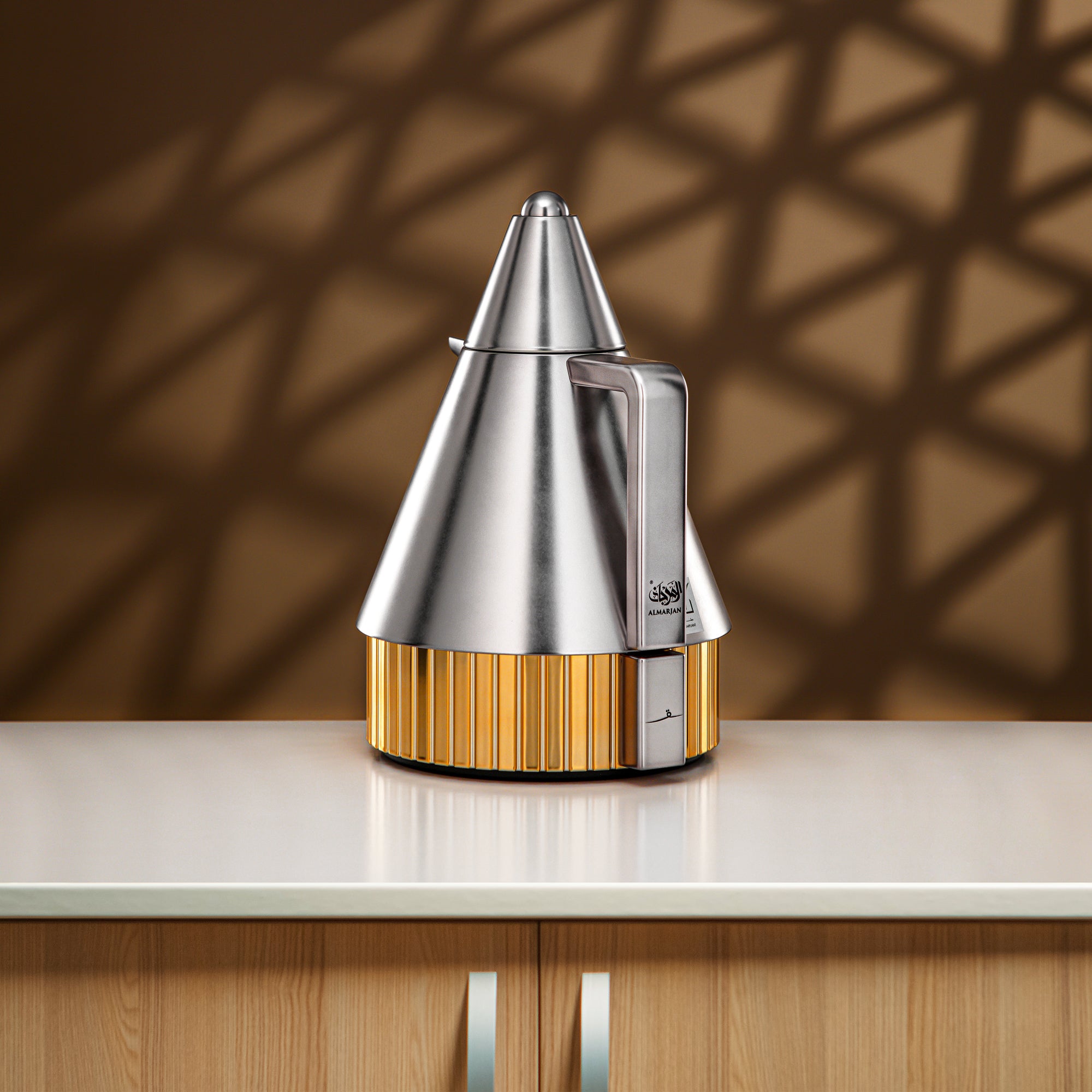 طقم ترامس المرجان 1 لتر + 1 لتر بلمسة نيكل غير لامع وذهبي