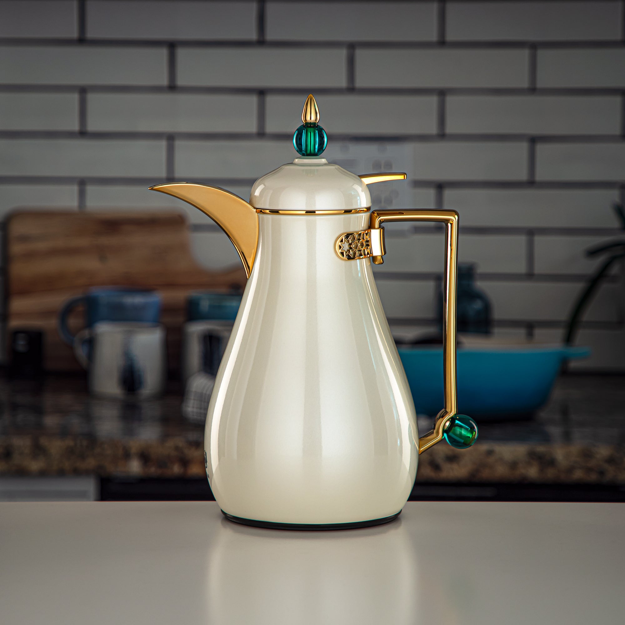 المرجان طقم ترامس</i> قطعتين أبيض وذهبي - FG803-070/100 DG/PW