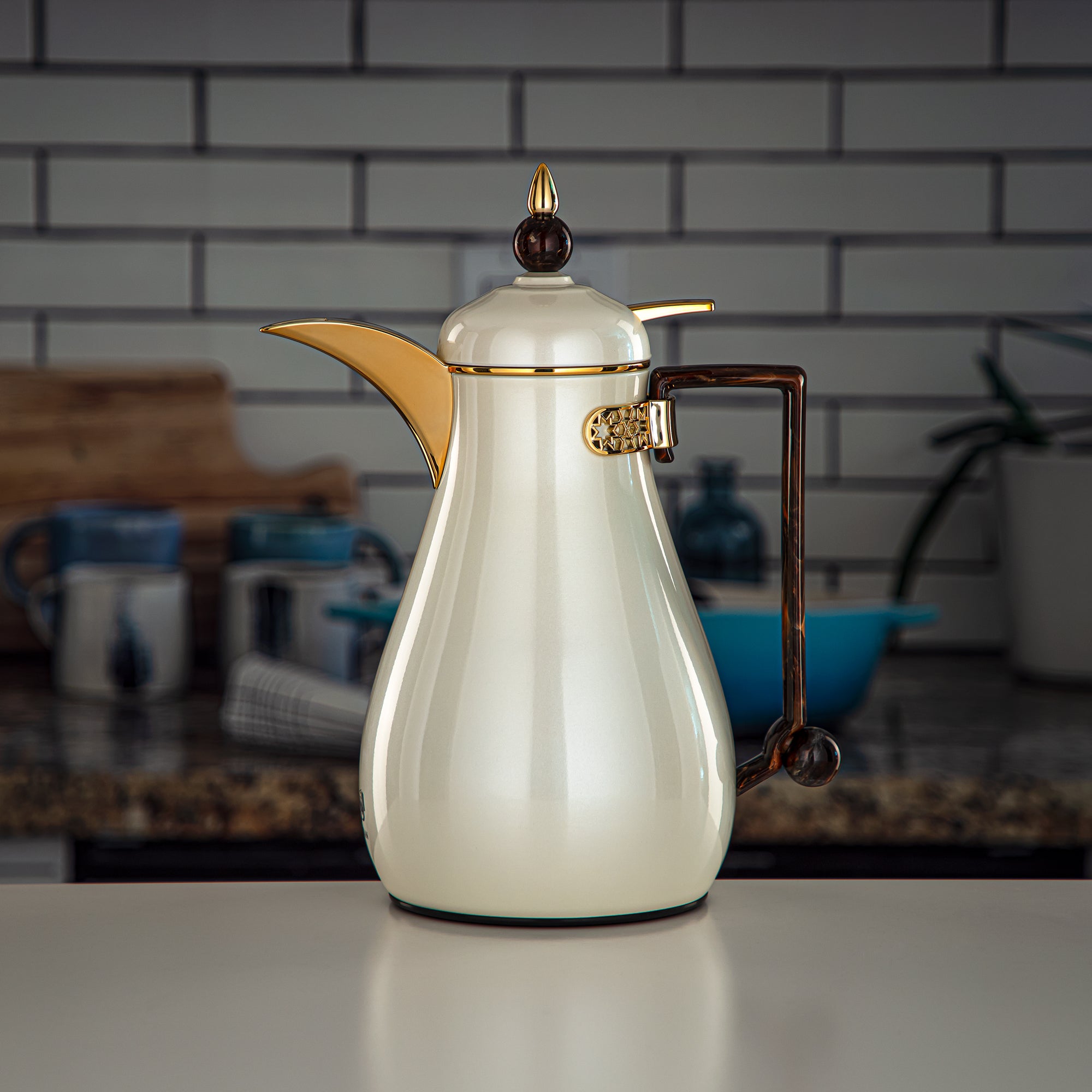 المرجان طقم ترامس قطعتين أبيض وذهبي - FG803-070/100 PBR/PW