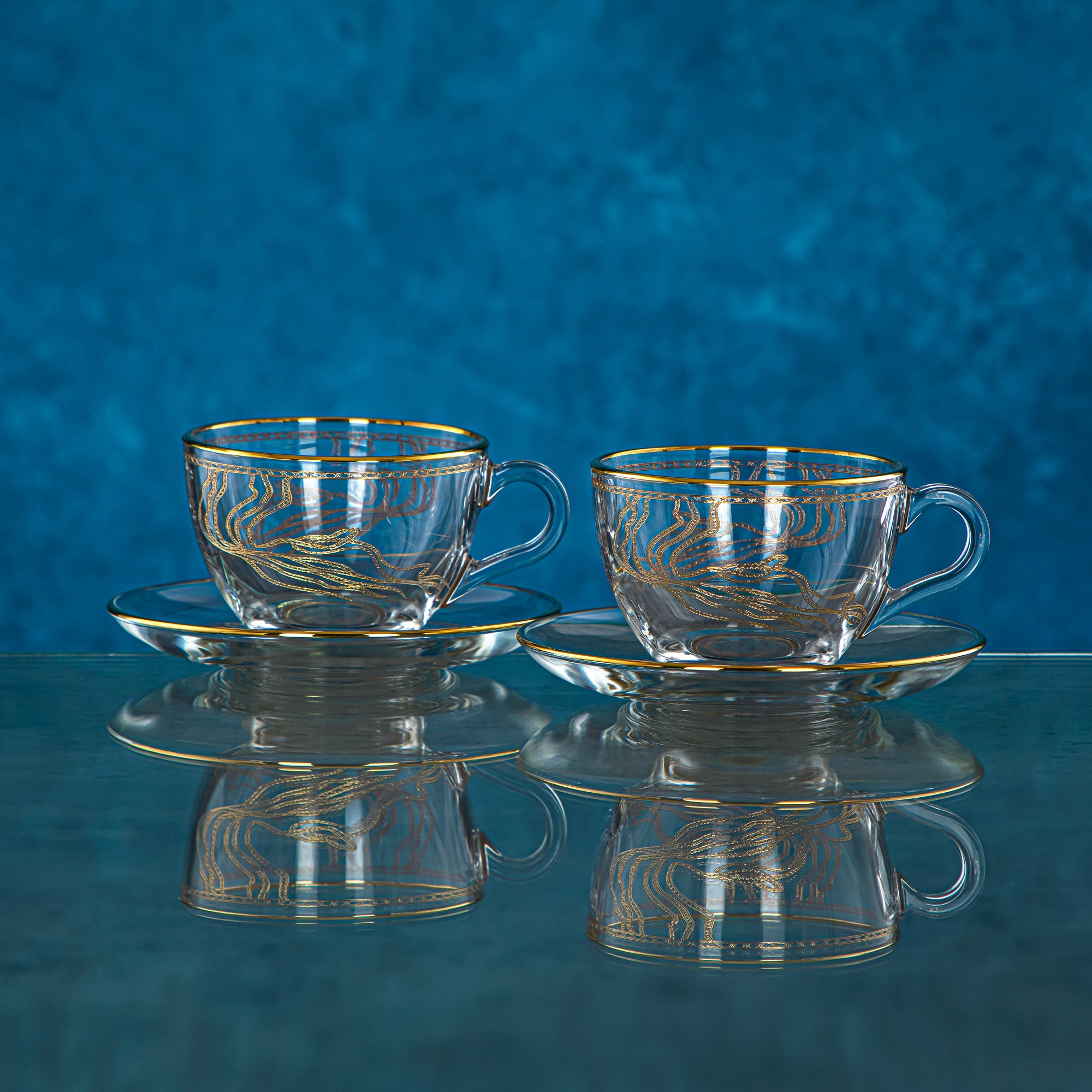 Combi 6 Pieces Glass Cappaccino Cup Set - G1087/1Z-35/CD