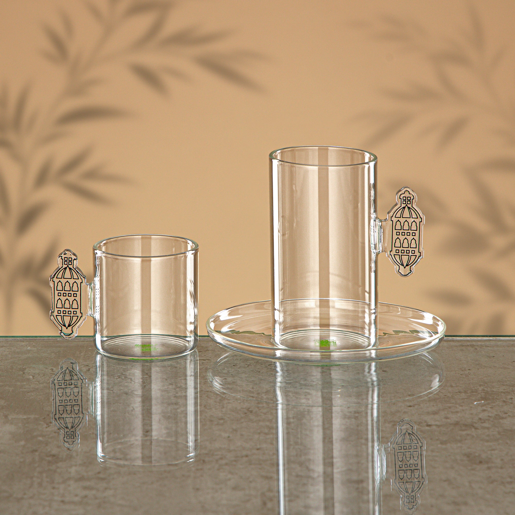 طقم شاي المرجان ١٨ قطعة شفاف