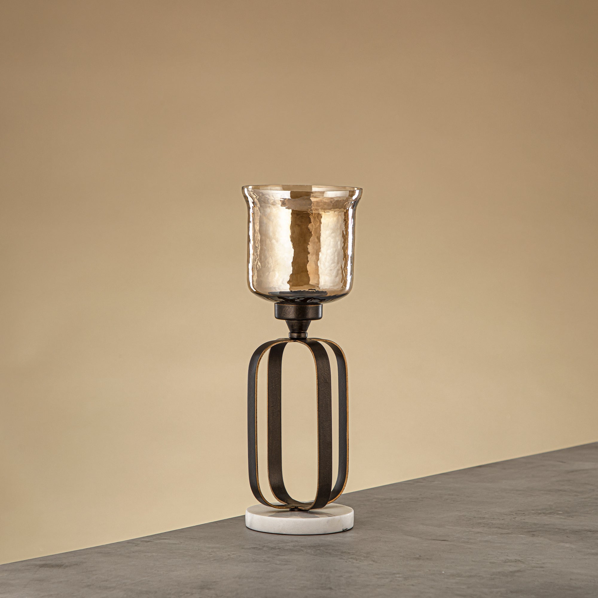 حامل شموع المرجان 32 سم برونزي داكن