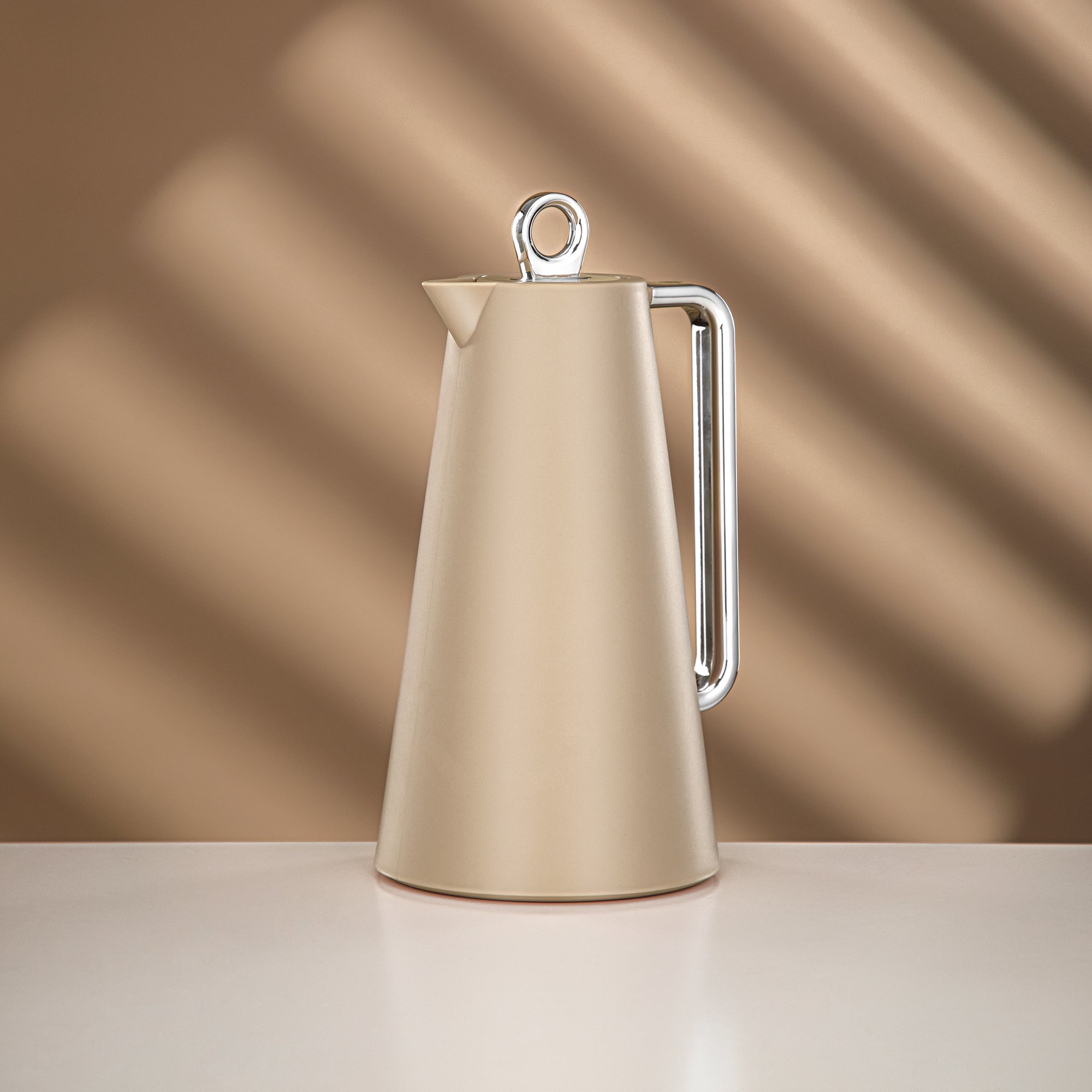 Almarjan Vacuum Flask Set Beige & Silver
