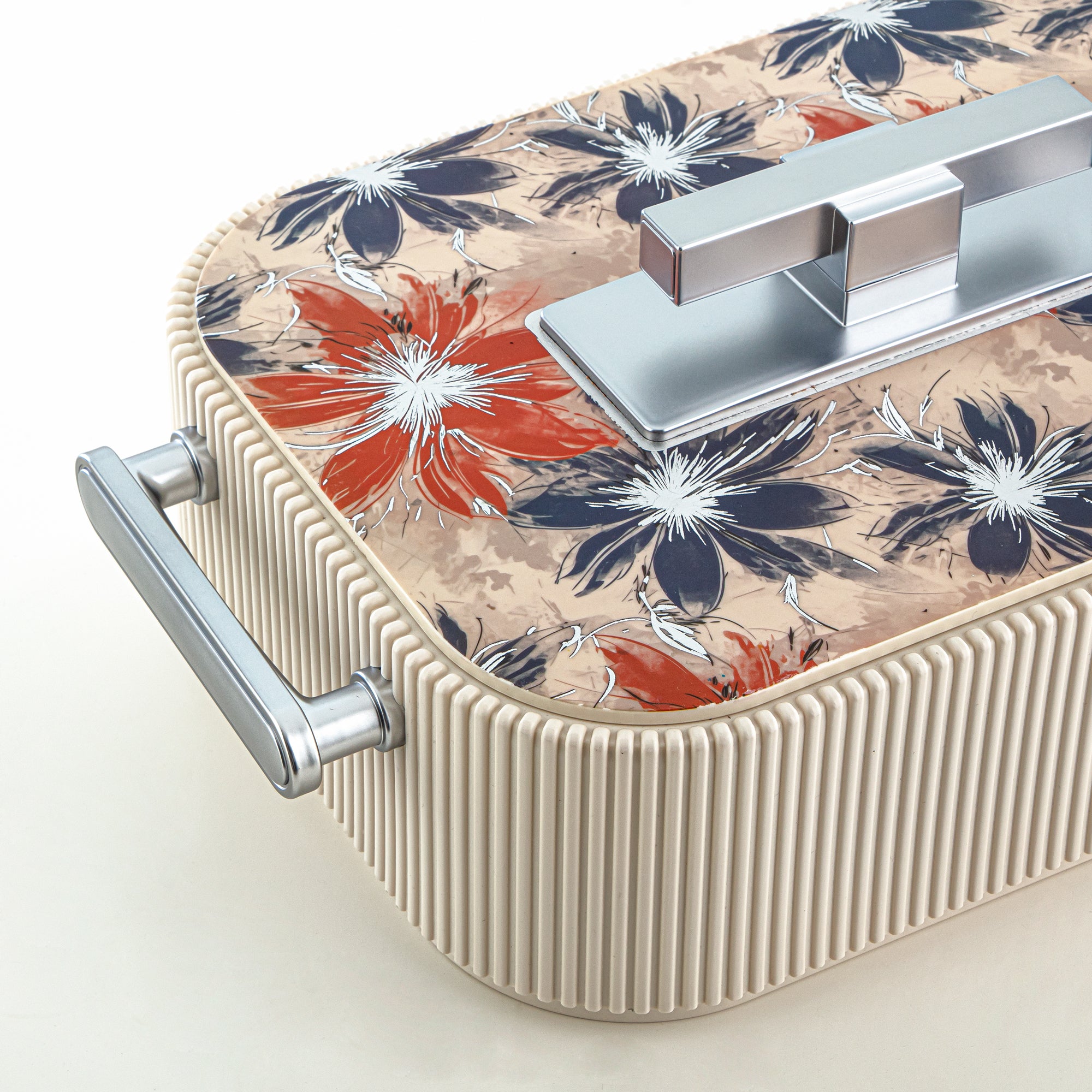 حرارات المرجان ABS، 3000 مل، بيج مزهر وفضي مطفي (HP06-300SP-AZ05S) - تقديم أنيق