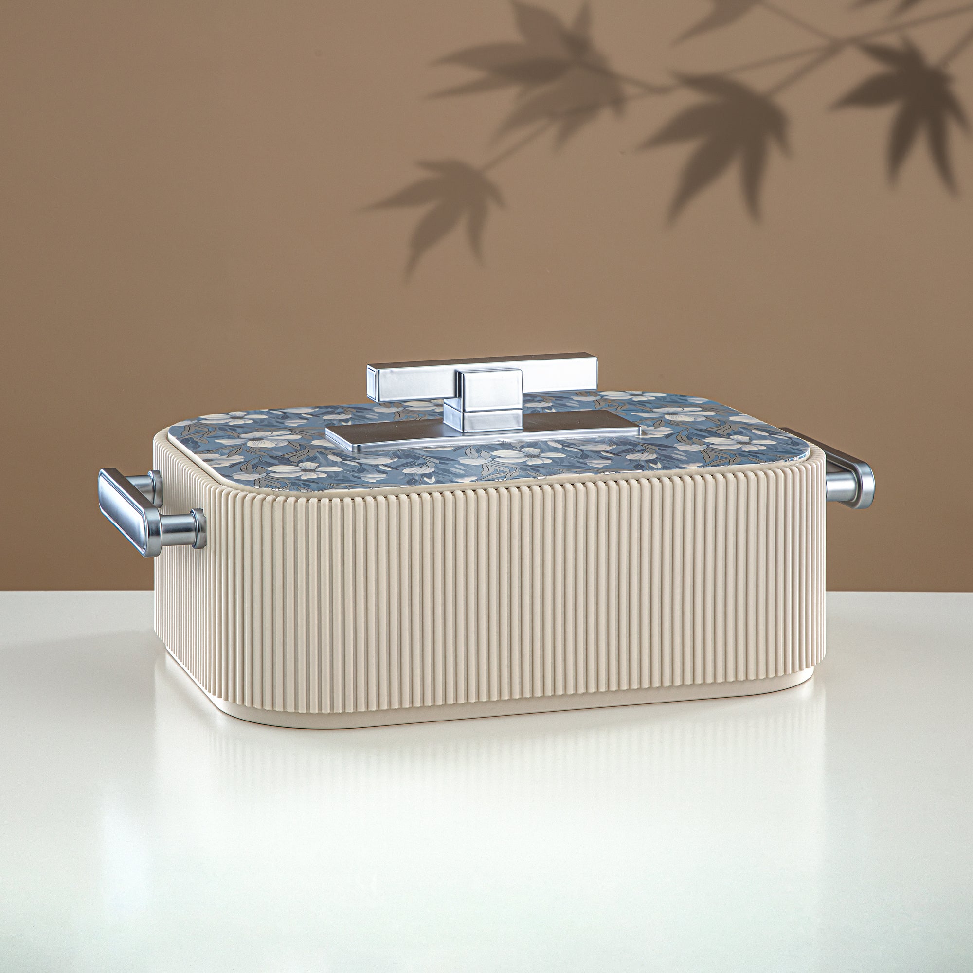 حرارات المرجان ABS، 4000 مل، بيج مزهر وفضي مطفي (HP06-400SP-AZ01S) - تقديم أنيق