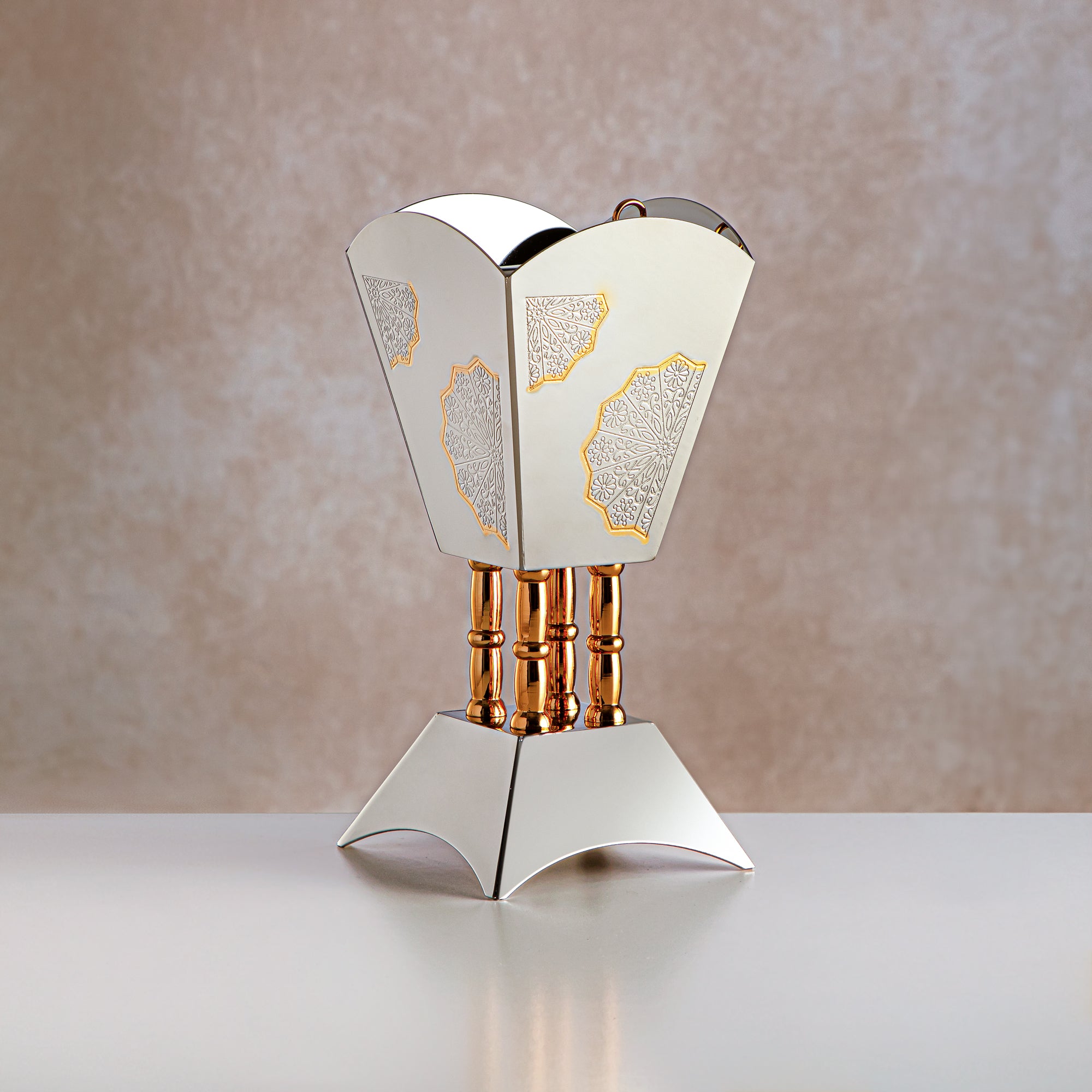 مبخرة المرجان 10 سم نيكل وذهبي - HT2305052