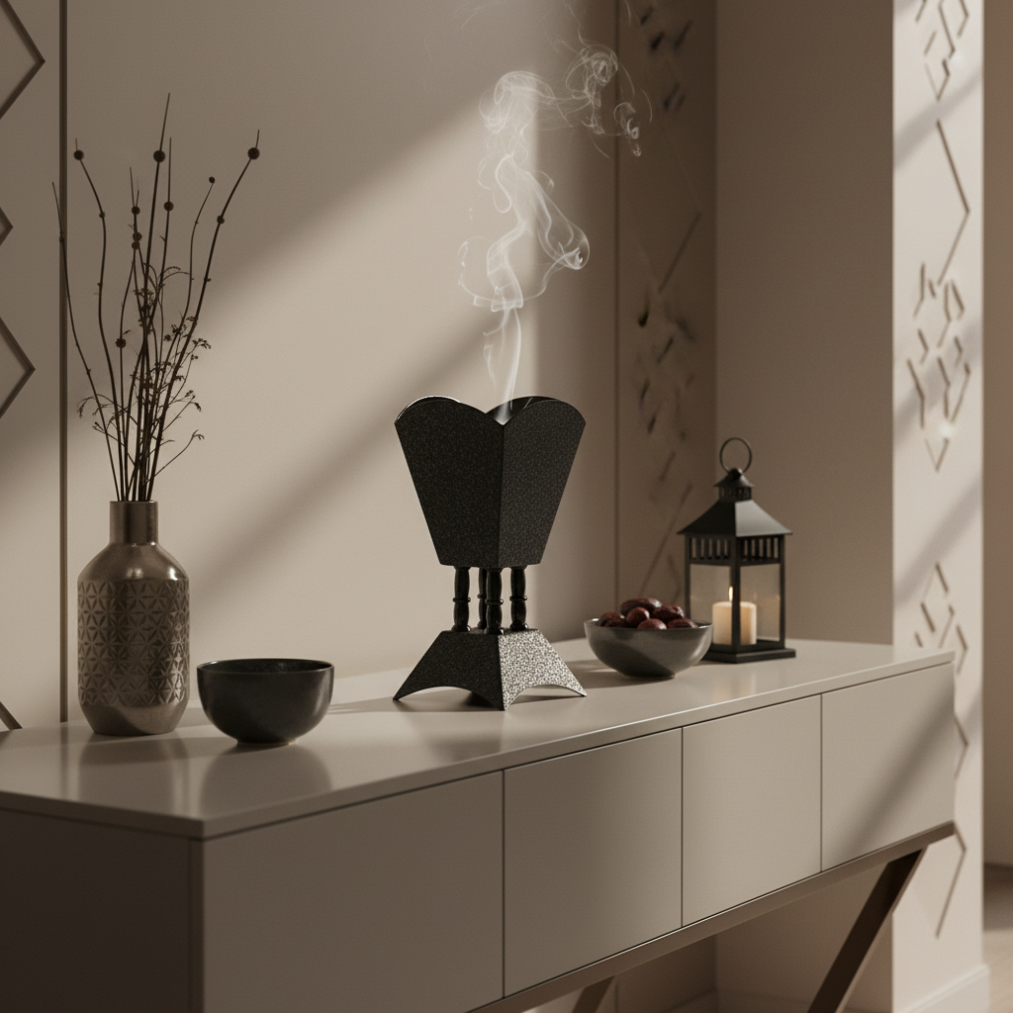 مبخرة المرجان سوداء 23.5 سم