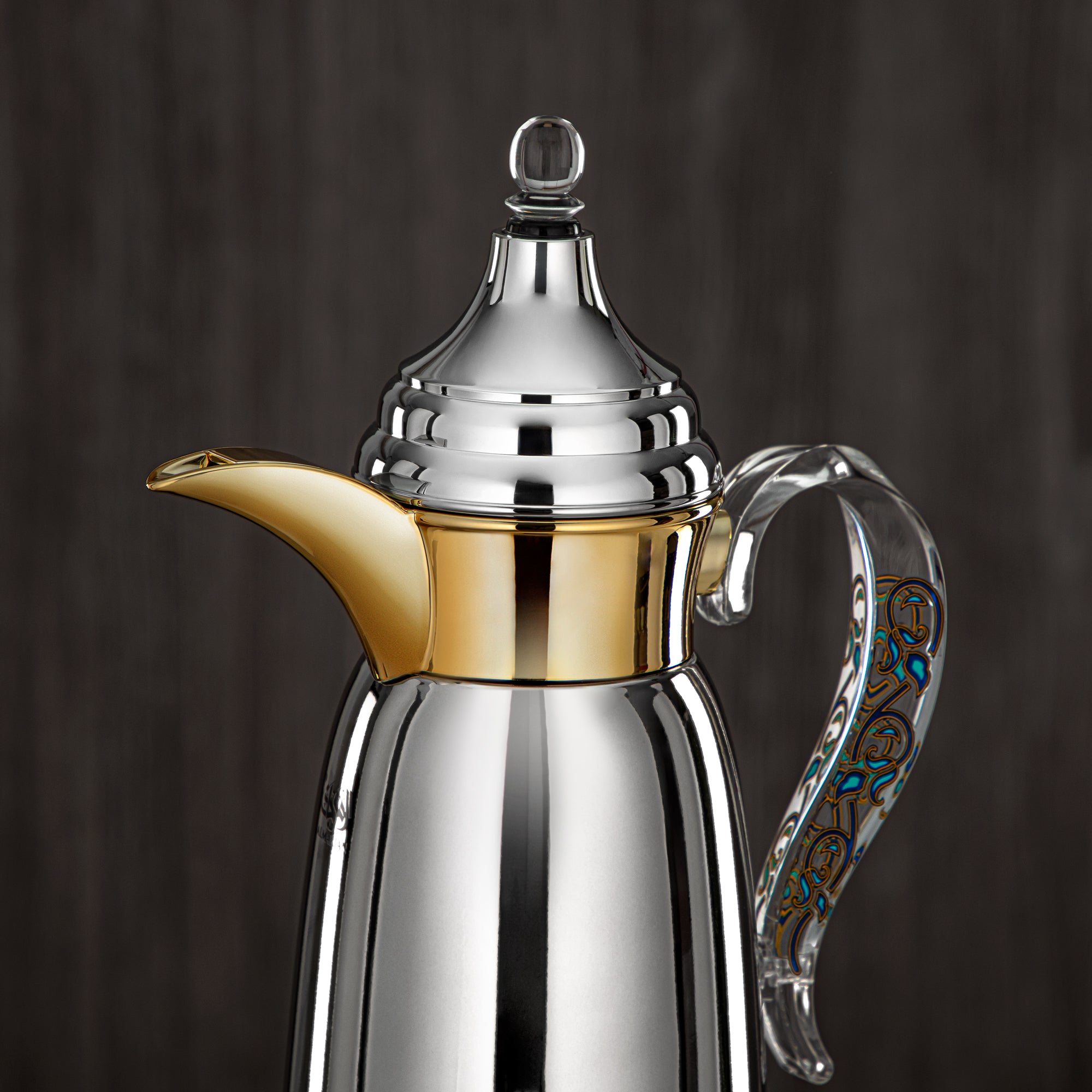 المرقجان 600 مل زجاجة جدار مزدوج من ستانلس ستيل فضي وذهبي - SM-2E02-060 C/G/BLU