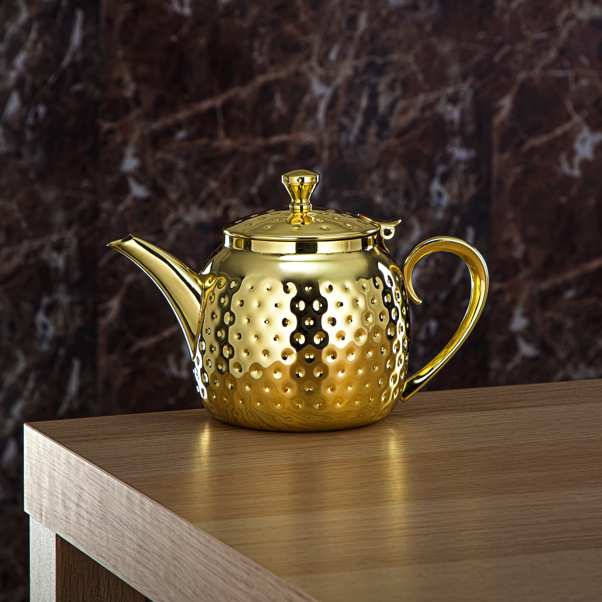Almarjan 1 Liter Stainless Steel Teapot Gold - STS0010616