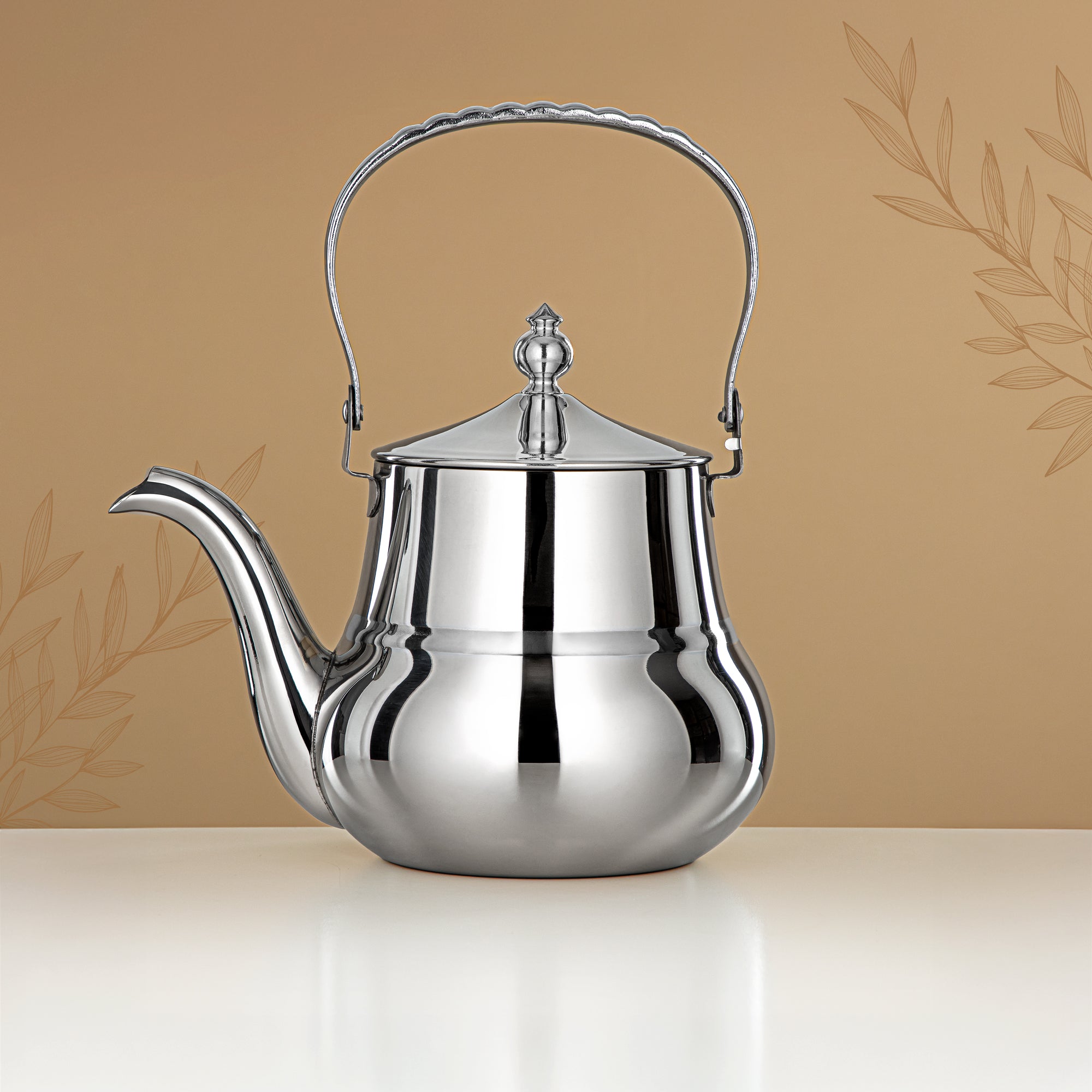 Almarjan Tea Kettle 1.9L Silver – Elegance