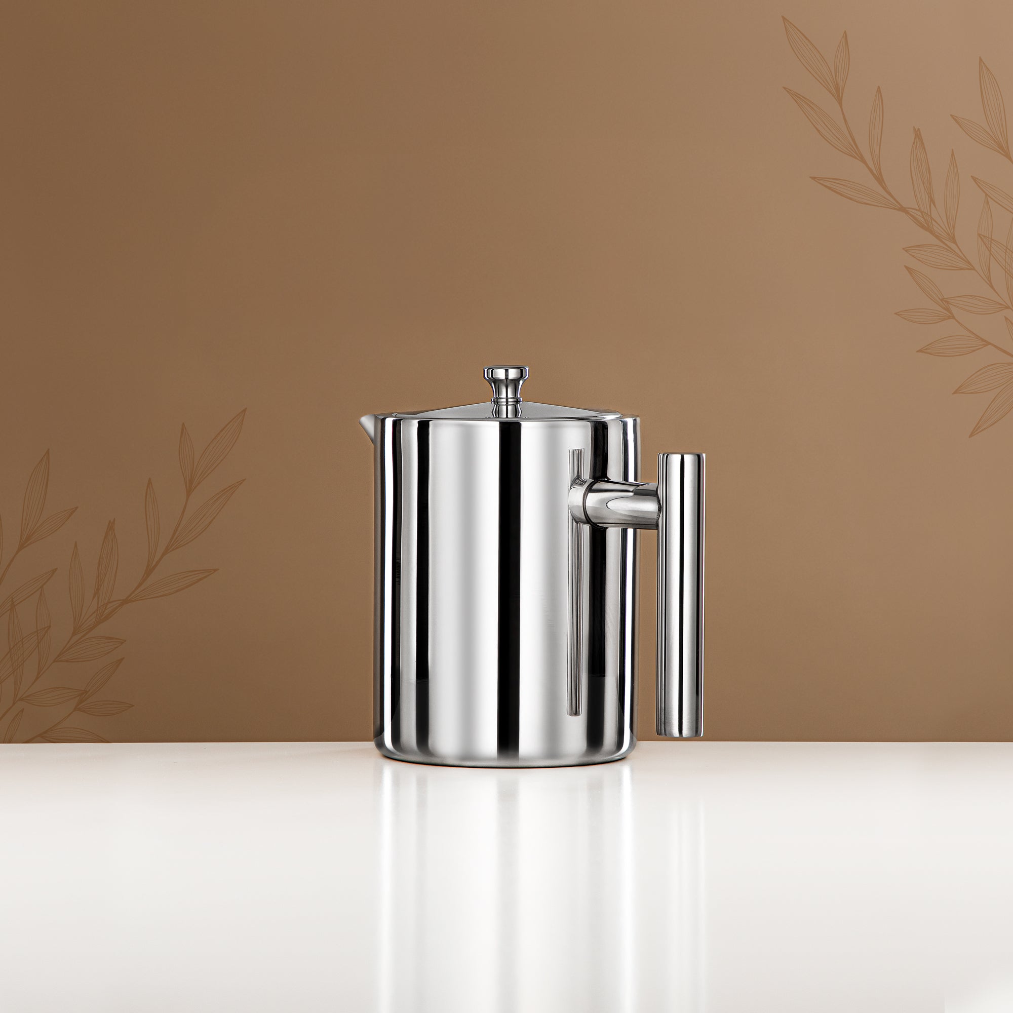 Almarjan Coffee Pot 24oz Silver – Elegance