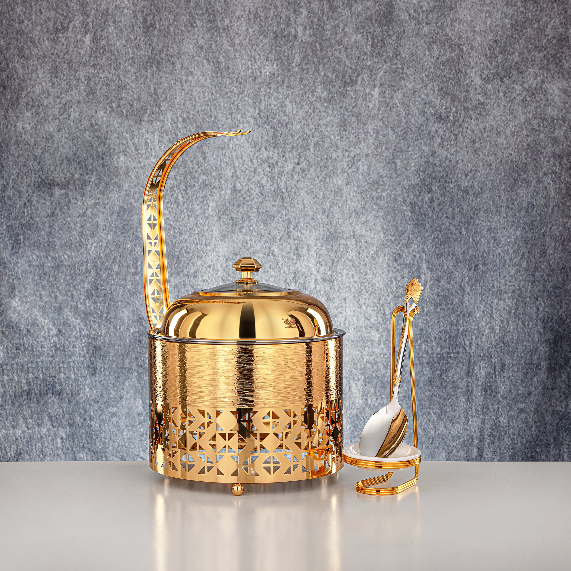 المرقجان 2000 مل طبق تسخين ذهبي - STS0013332