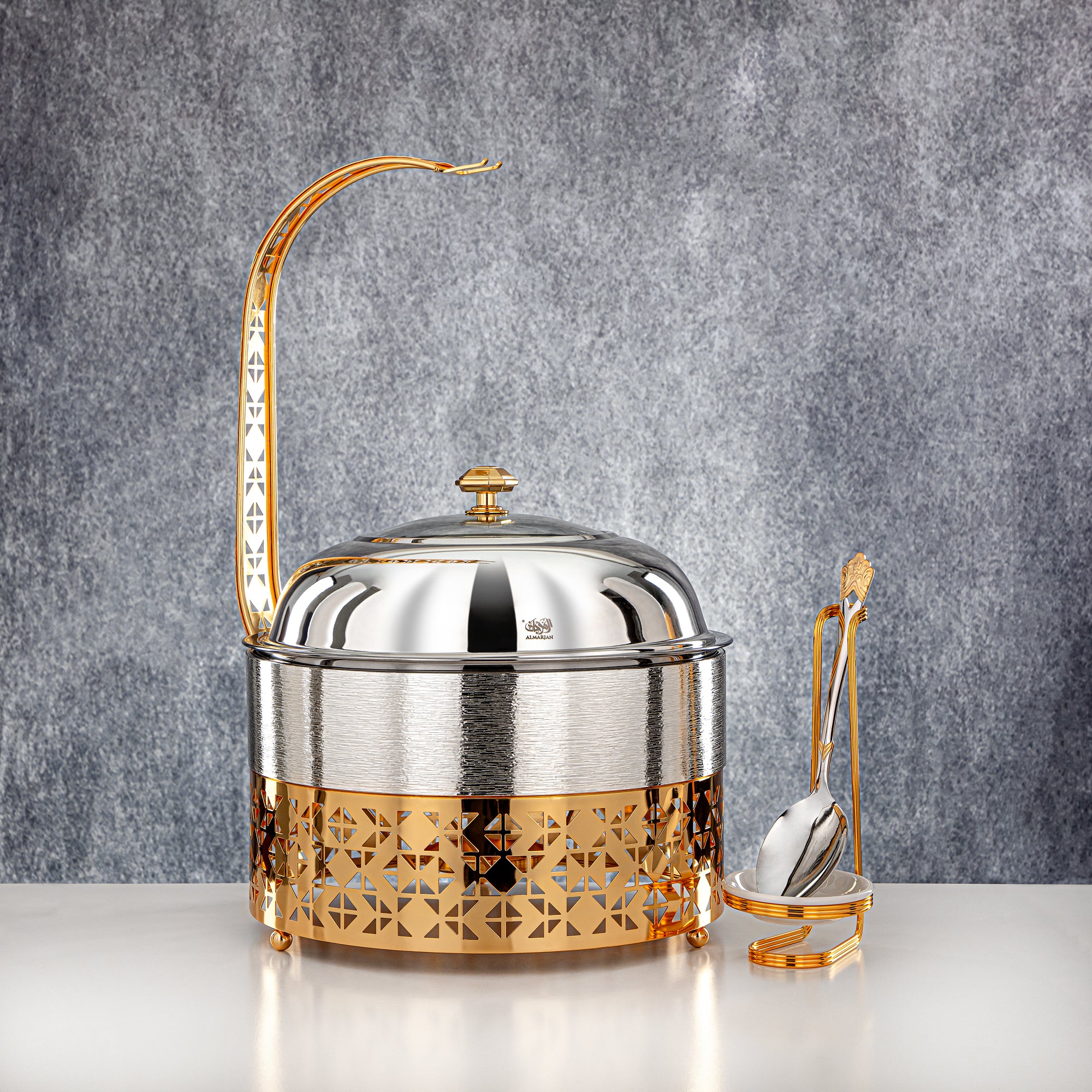 Almarjan 4000 ML Chafing Dish Silver & Gold - STS0013342
