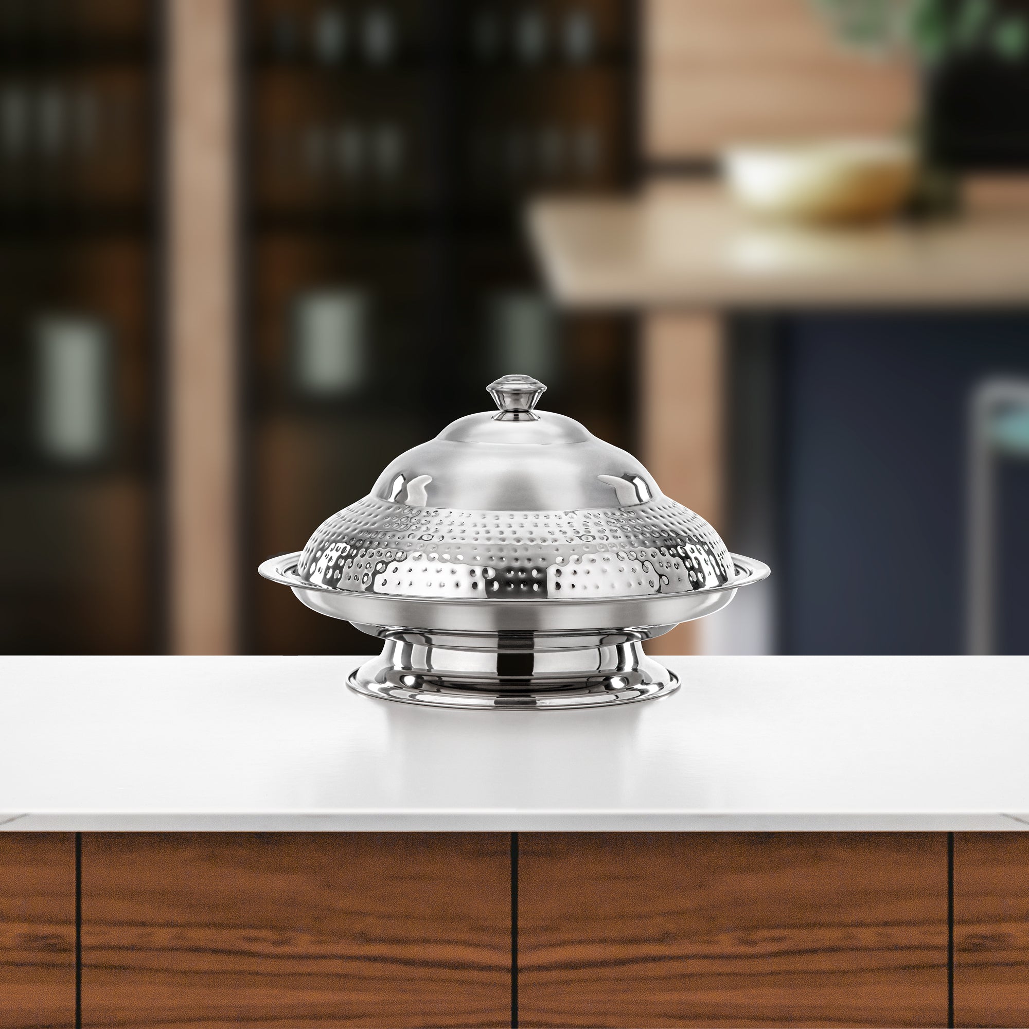 Almarjan Koozy Tray 40 cm Silver (H25M20)