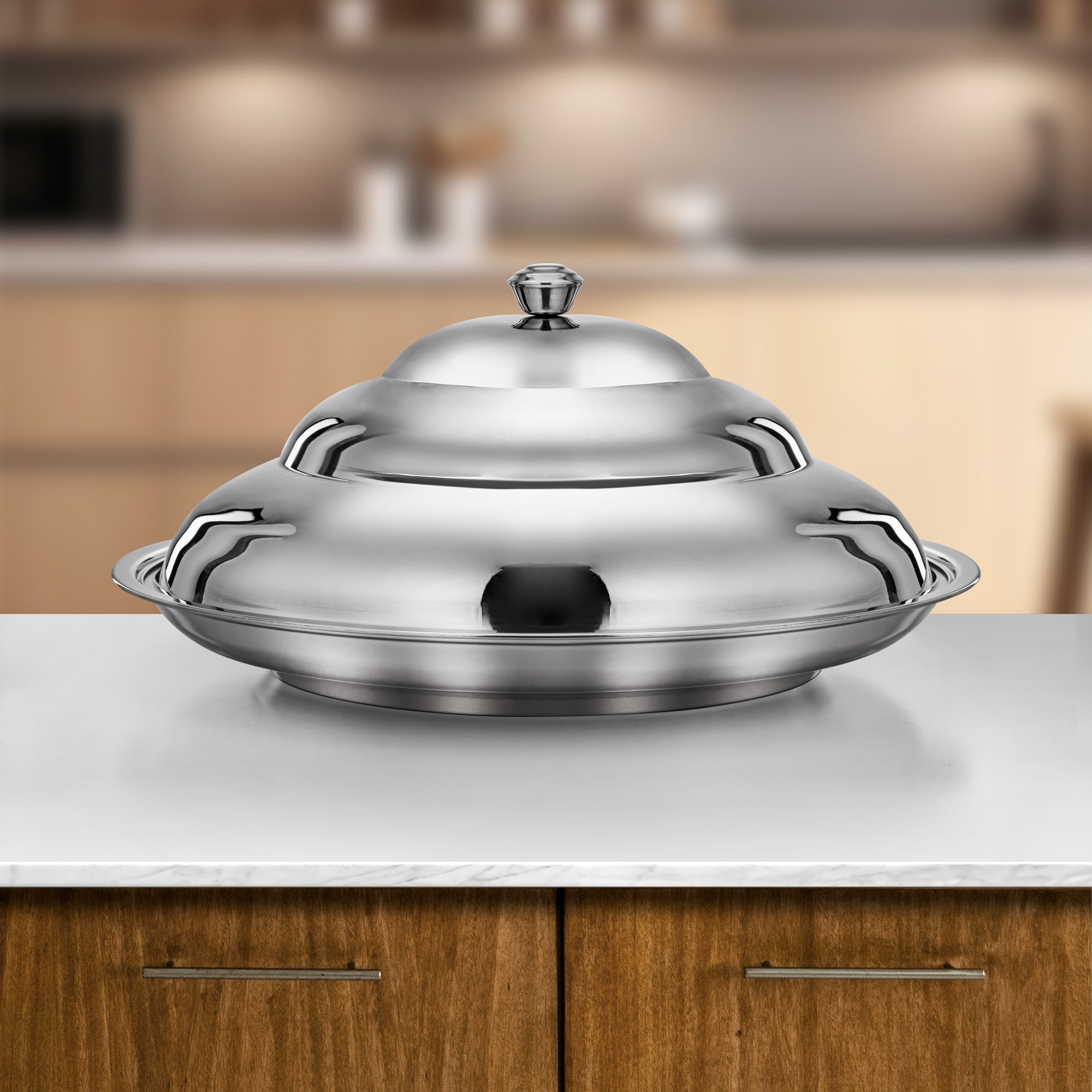 Almarjan Koozy Tray Stainless Steel Silver 65cm (STS0293621)