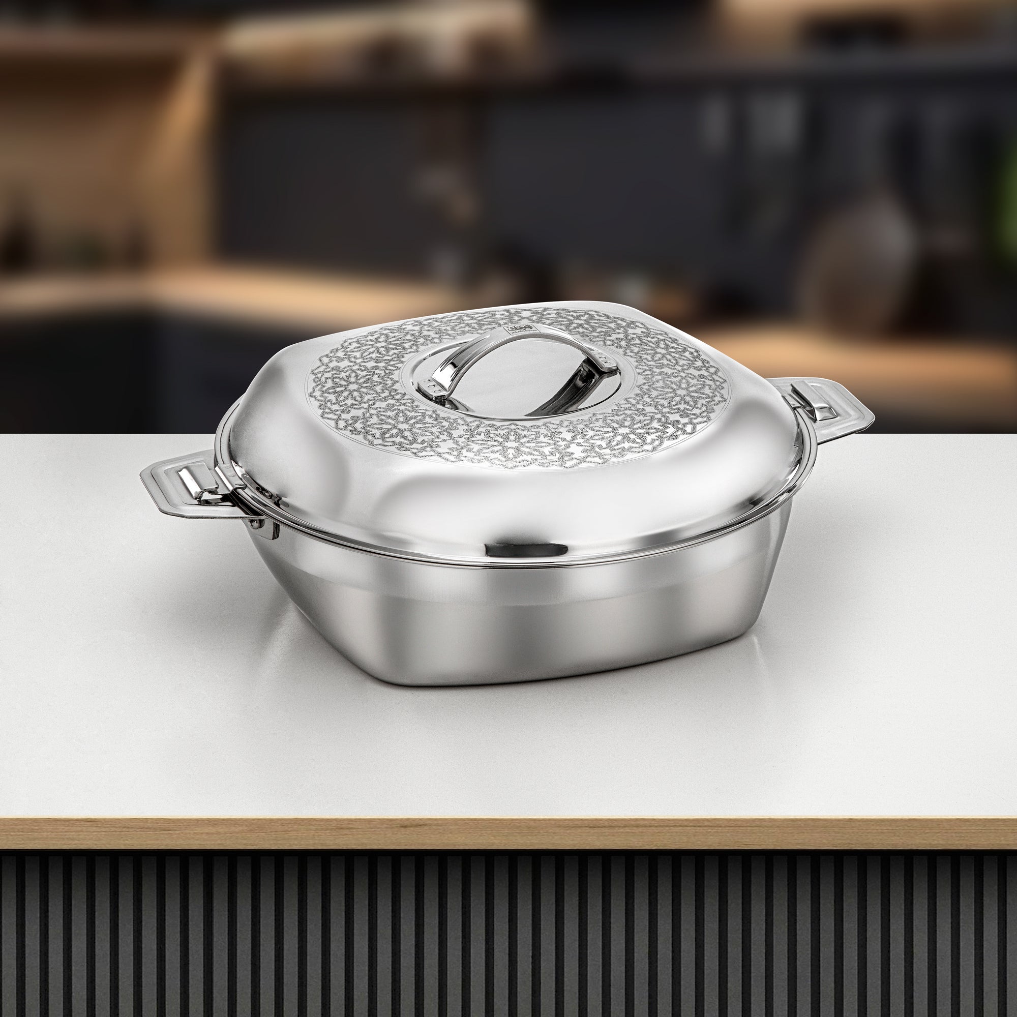 طقم حرارات المرجان عهود، 3 قطع، فضي