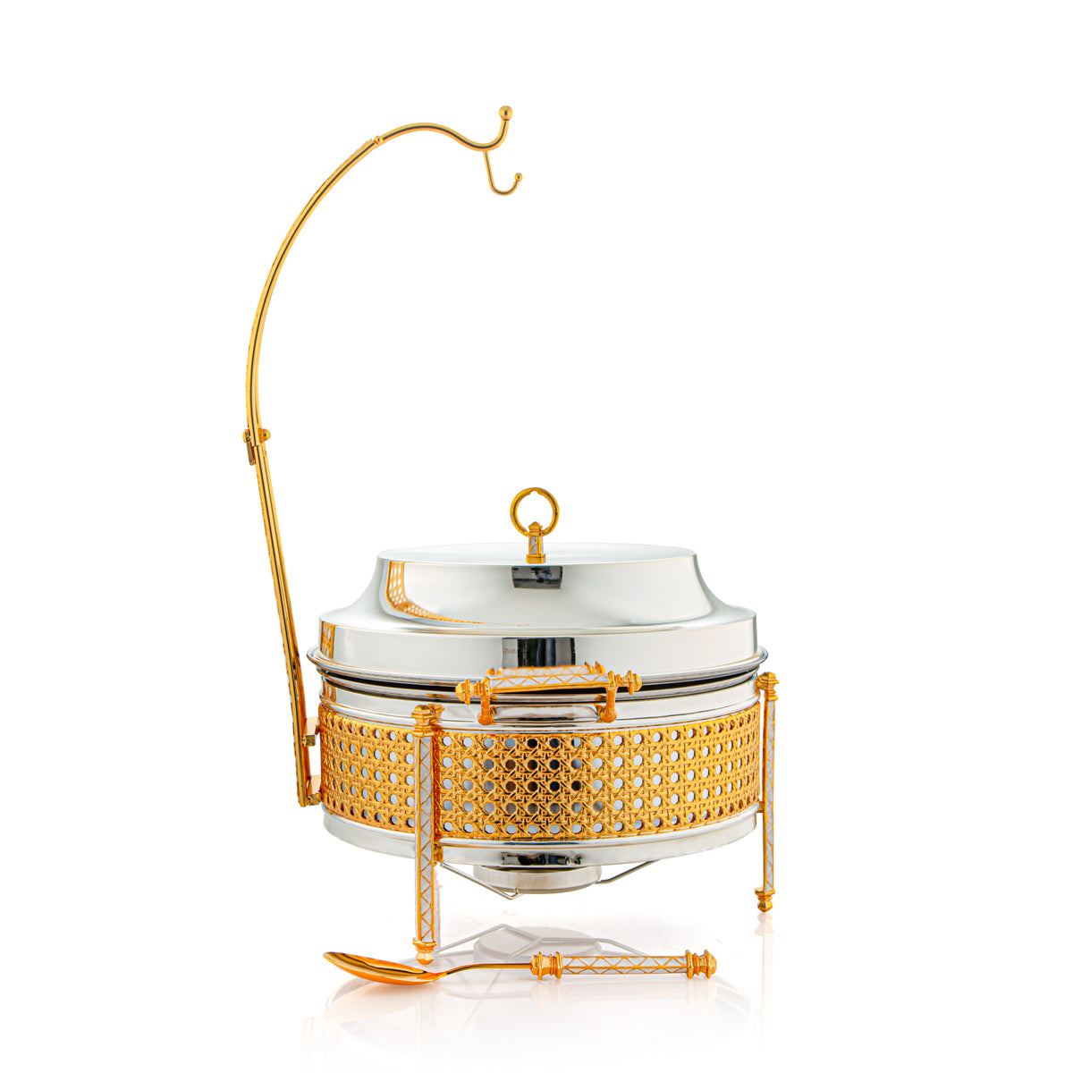 المرجان 3500 مل سخان طعام الواحة فضي وذهبي - FW160-CG-L