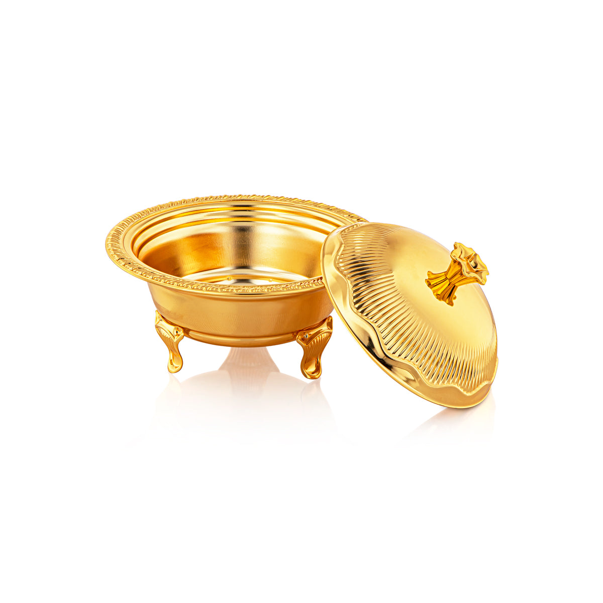 Almarjan 18 CM Date Bowl With Cover Gold - 222S-FG