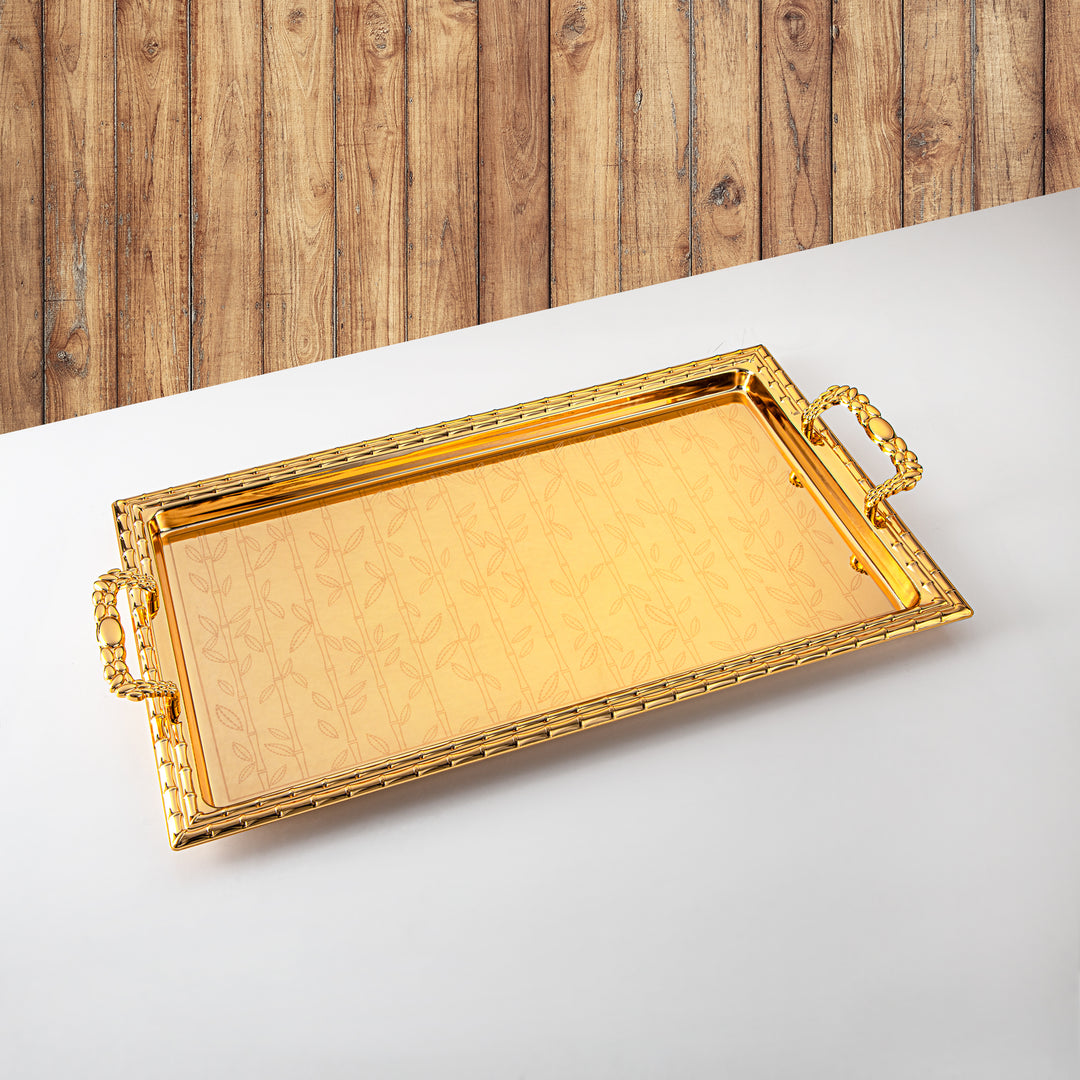 Almarjan Serving Tray, Golden (335XL-FG) | Ramadan & Special Occasions