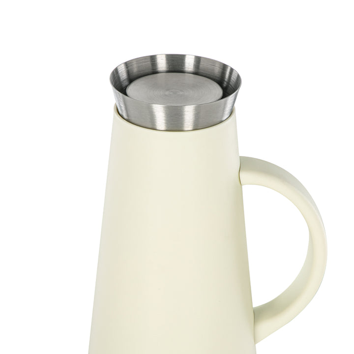 Almarjan 1 Liter Vacuum Flask White & Silver - 75410-WH