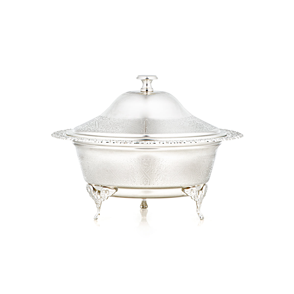 ALMARJAN 20 CM Date Bowl With Cover Silver 851-27S