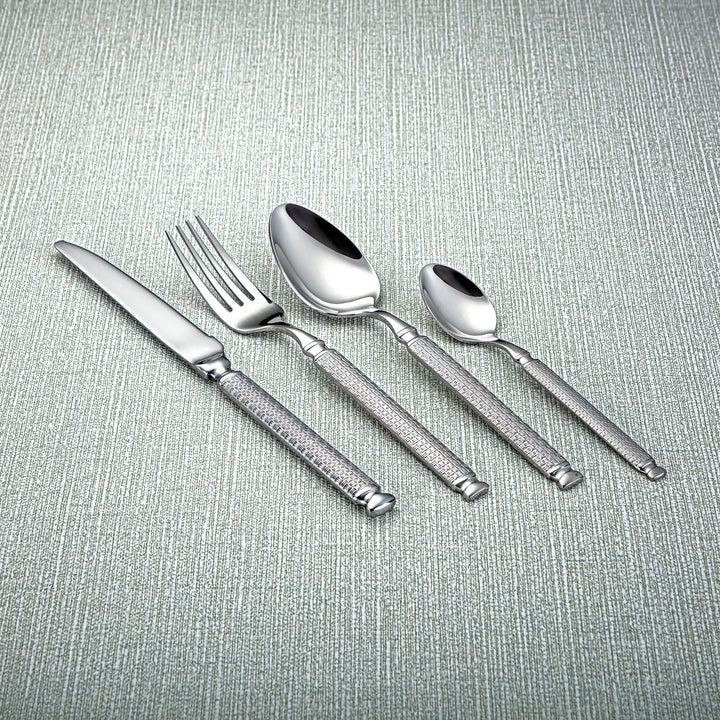 Almarjan Stainless Steel 32 Pieces Cutlery Set Silver - CUT0010268