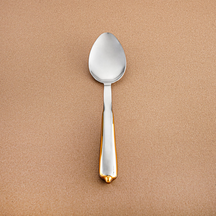 Almarjan Stainless Steel Pasting Spoon – Mirror Finish, Silver & Gold CUT1620058