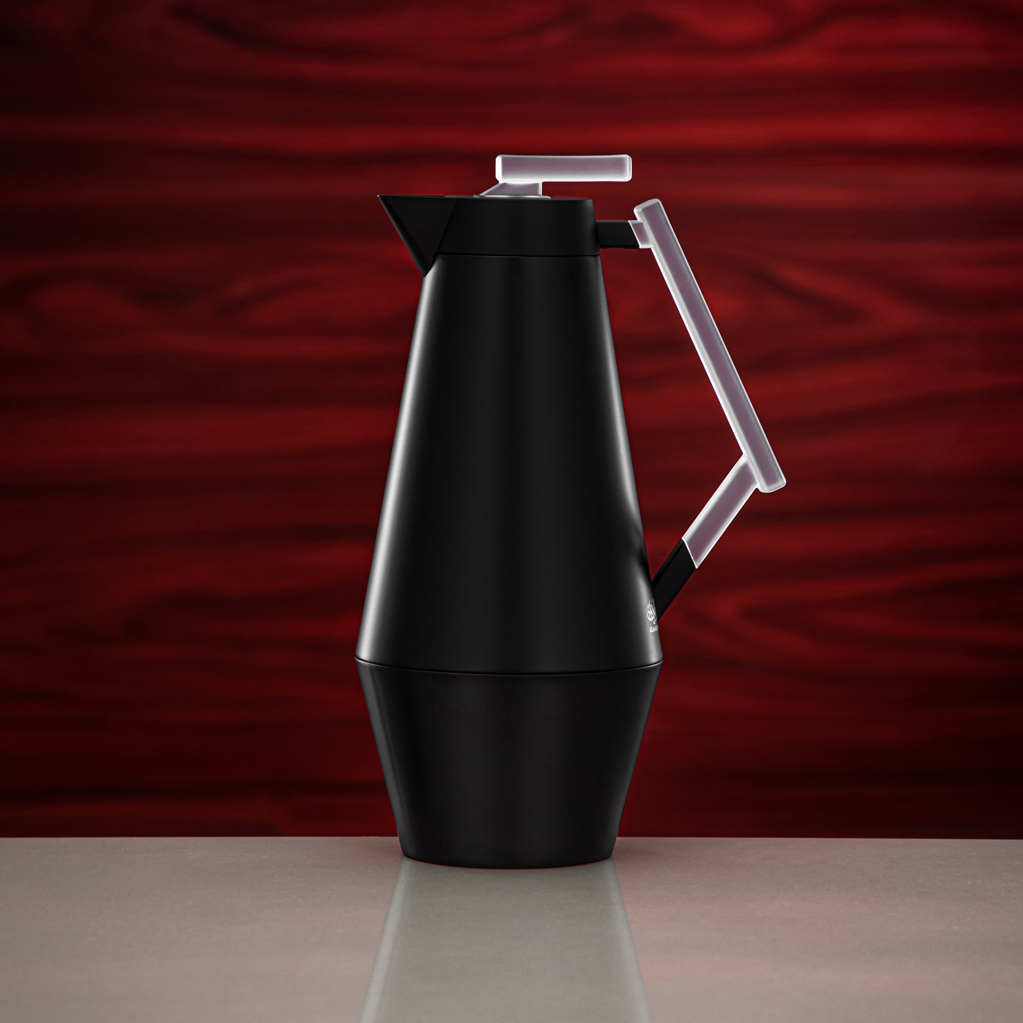 طقم ترامس المرجان 0.7 لتر و1 لتر أسود غير لامع وفروست