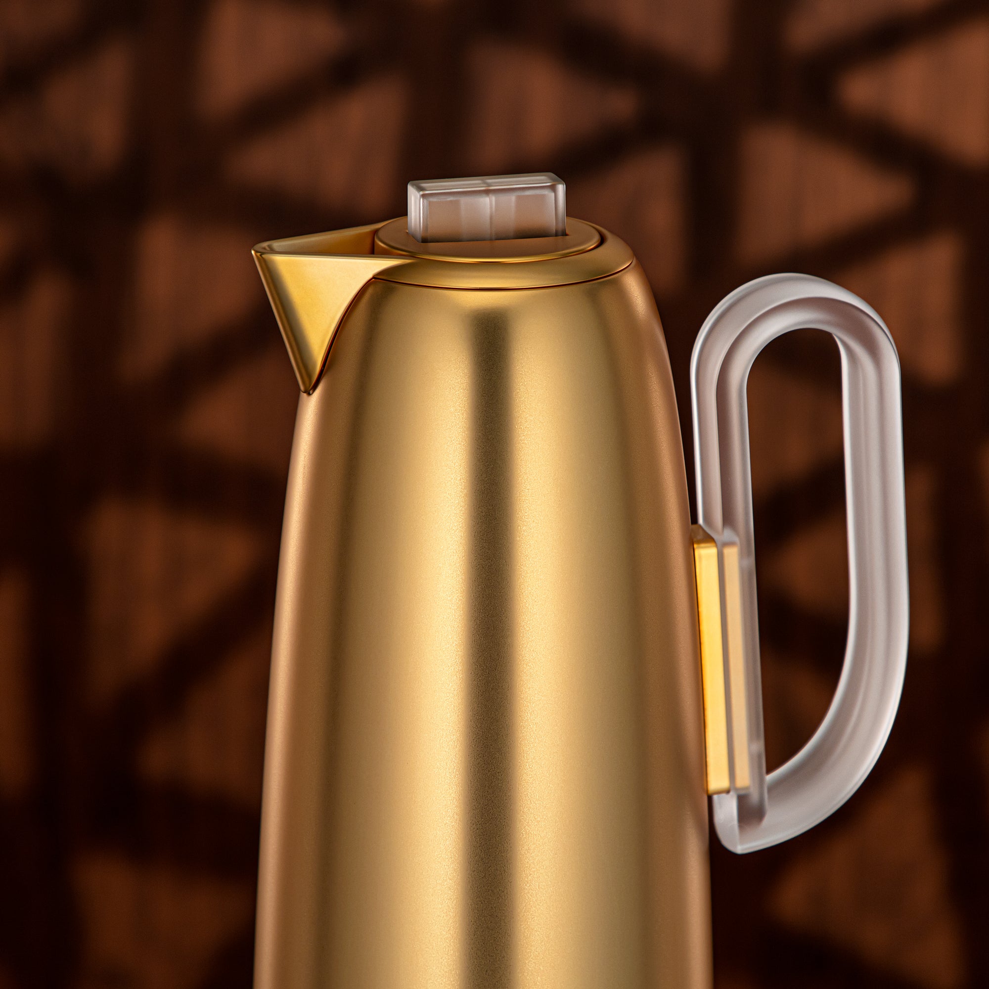 طقم ترامس المرجان 0.7 لتر و1 لتر ذهبي غير لامع وفروست