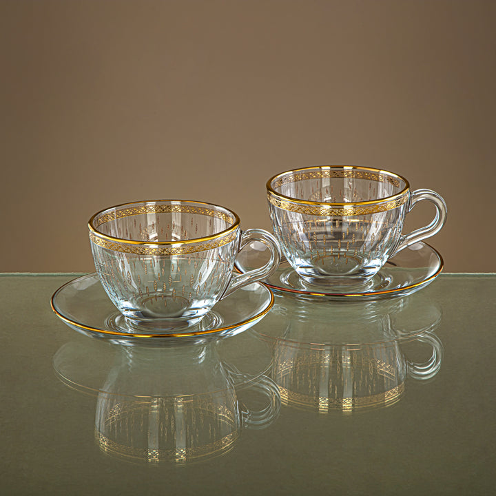 Combi 6 Pieces Glass  Cappuccino Cup Set - G1013/1Z-35/CD