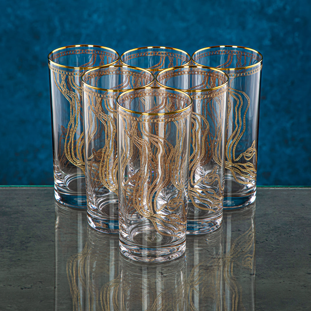 Combi 6 Pieces Glass Water Cup Set - G1087/1Z-25/1