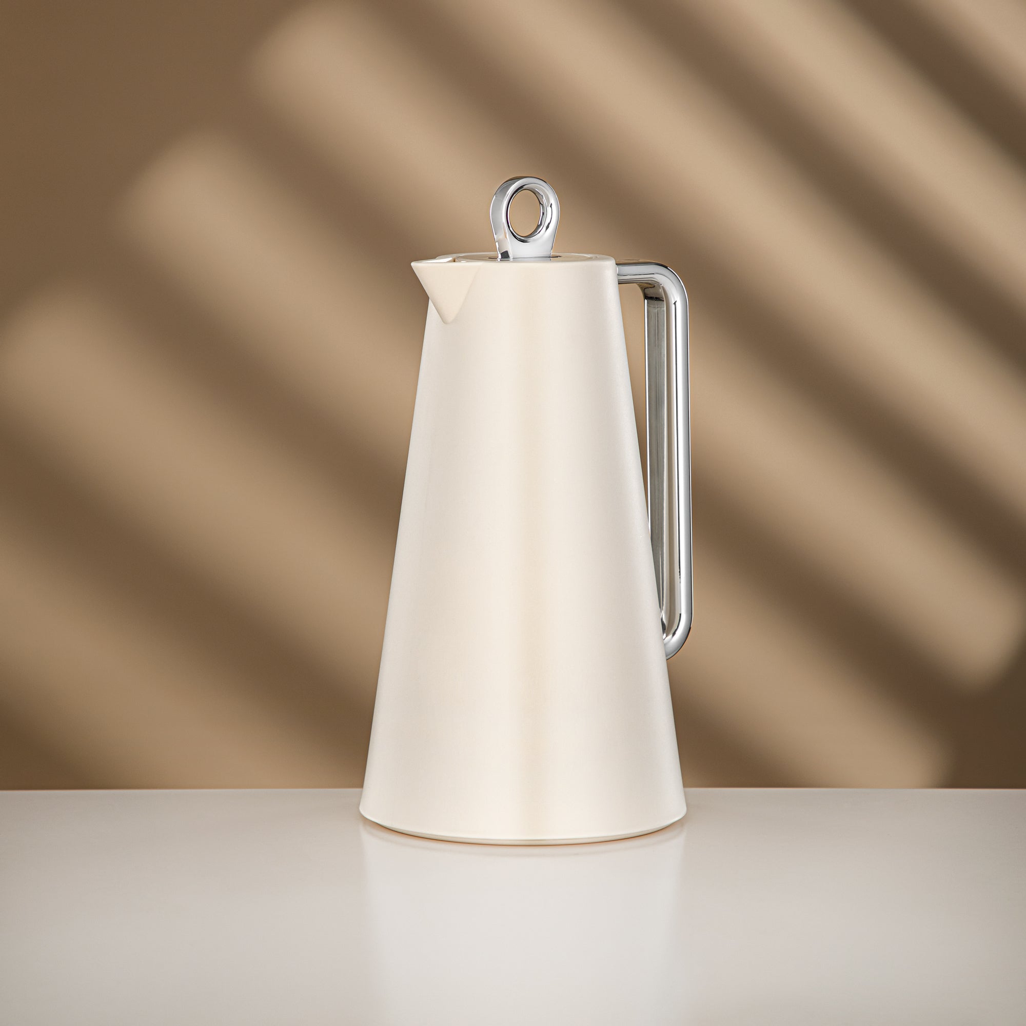 Almarjan Vacuum Flask Set Ivory & Silver