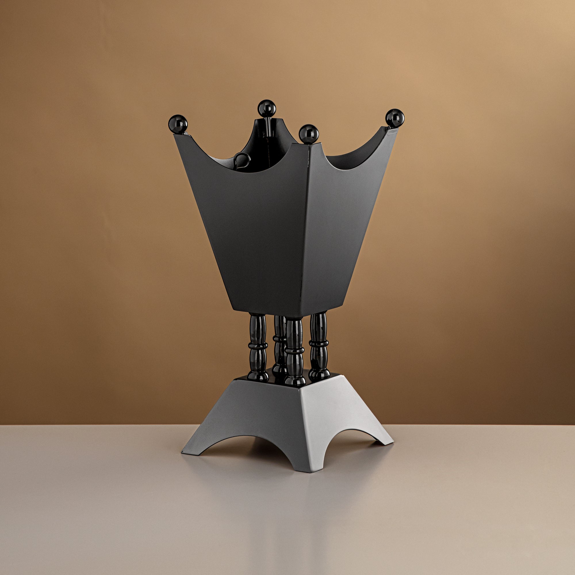 المرجان مبخرة بطول 25 سم باللون الأسود غير اللامع - HT2506057