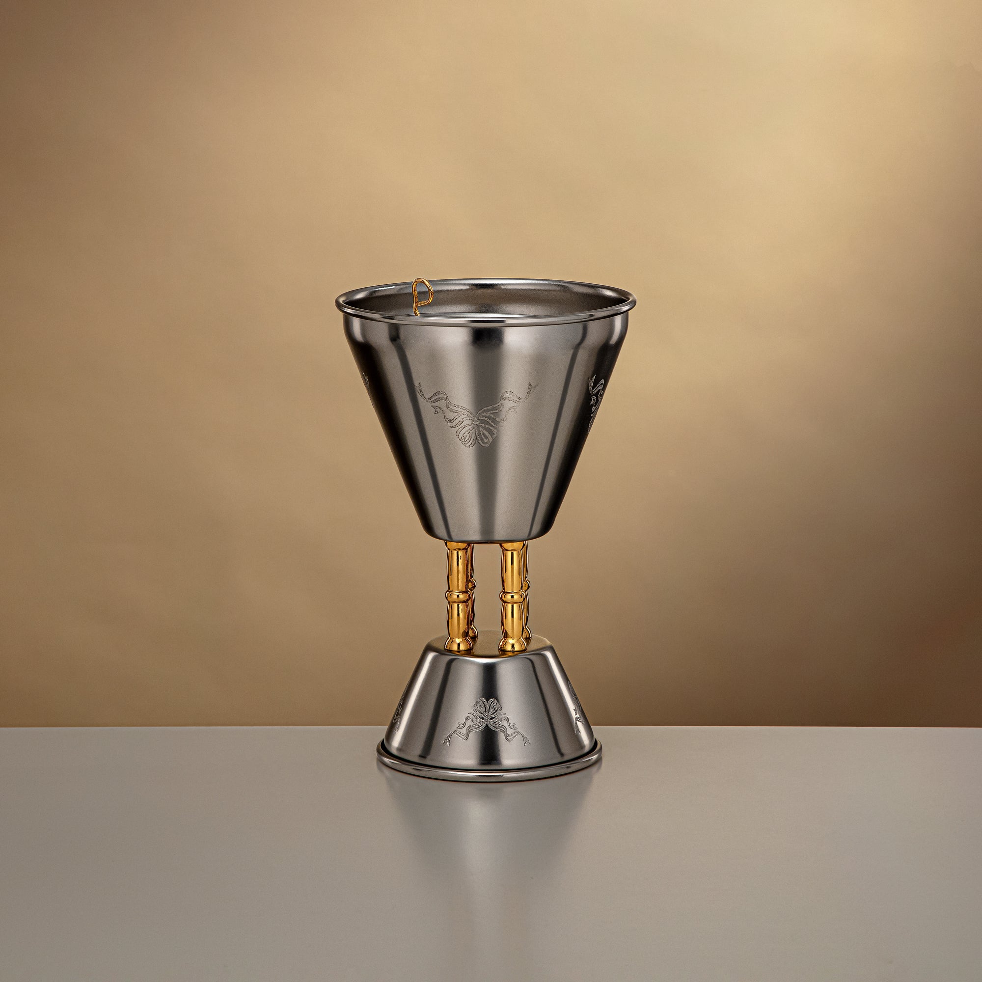 المرجان مبخرة بسجادة بطول 21 سم، نيكل وذهب - HT2506089