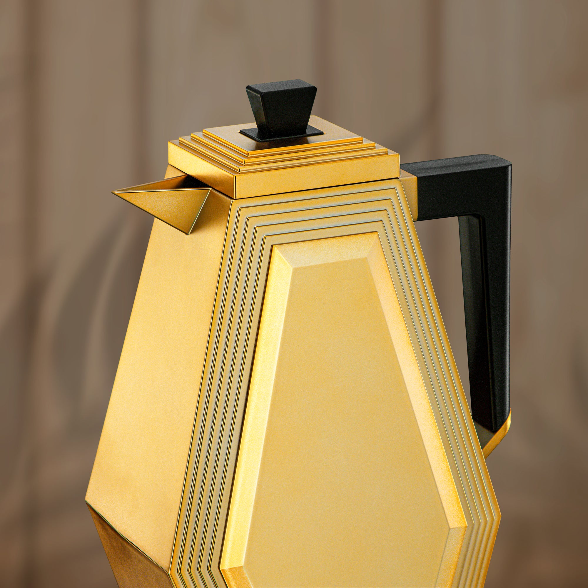 Almarjan Vacuum Flask Set 0.7L + 0.7L Matt Gold & Matt Black