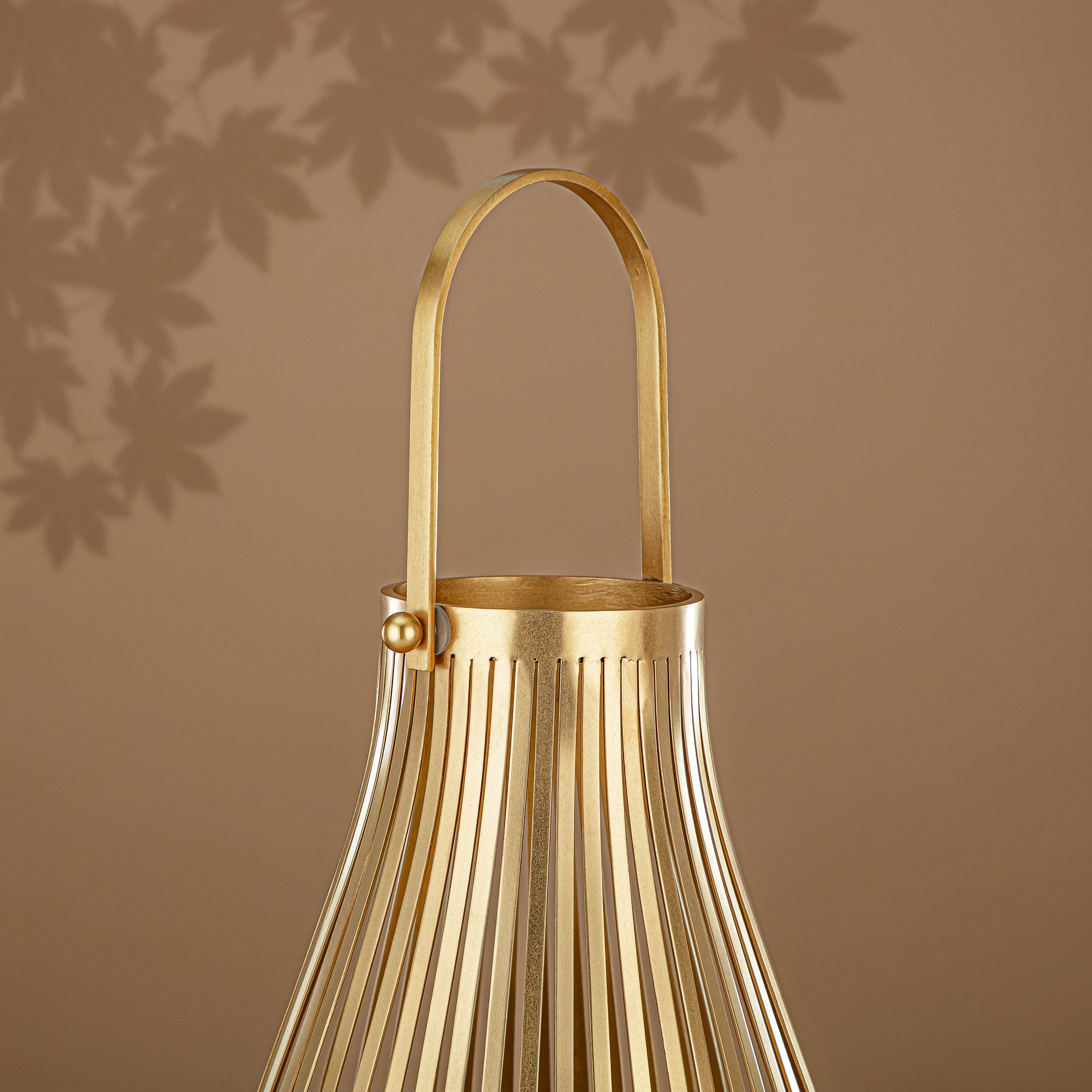 Almarjan Floor Lantern, 36CM, Indoor, Matt Gold (MD-3035 A) - Ramadan Decoration