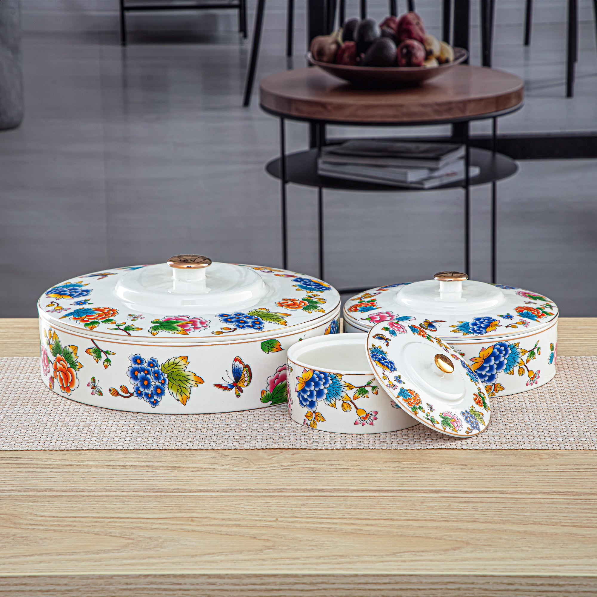 Almarjan 11 CM Fonon Collection Porcelain Bowl With Cover - 2070