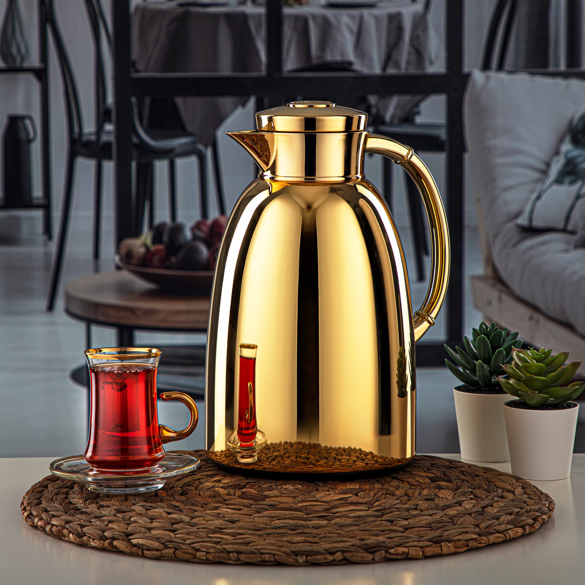 Almarjan 1.6 Liter Vacuum Flask Gold - QVC-1600C95