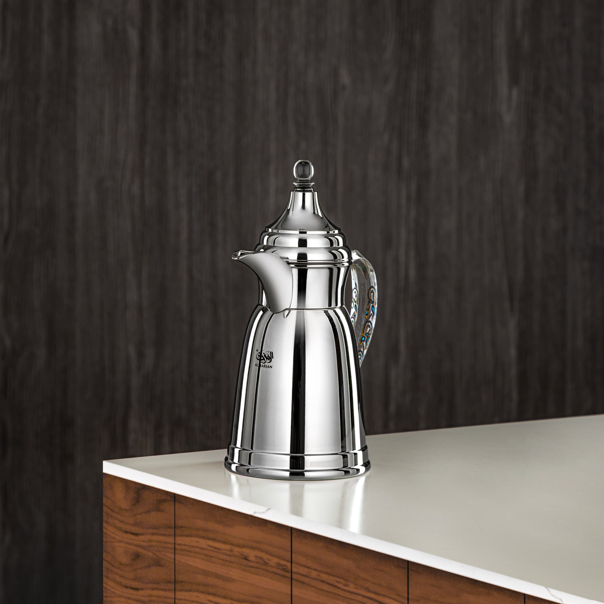Almarjan 350 ML Stainless Steel Double Wall Flask Silver - SM-2E02-035 C/BLU