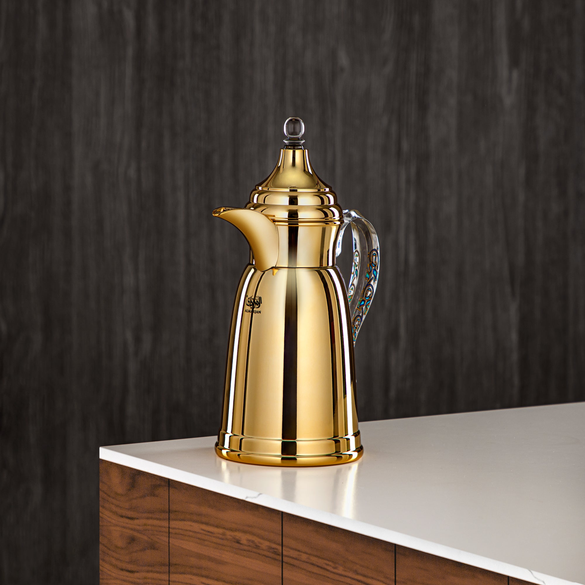Almarjan 600 ML Stainless Steel Double Wall Flask Gold - SM-2E02-060 G/BLU