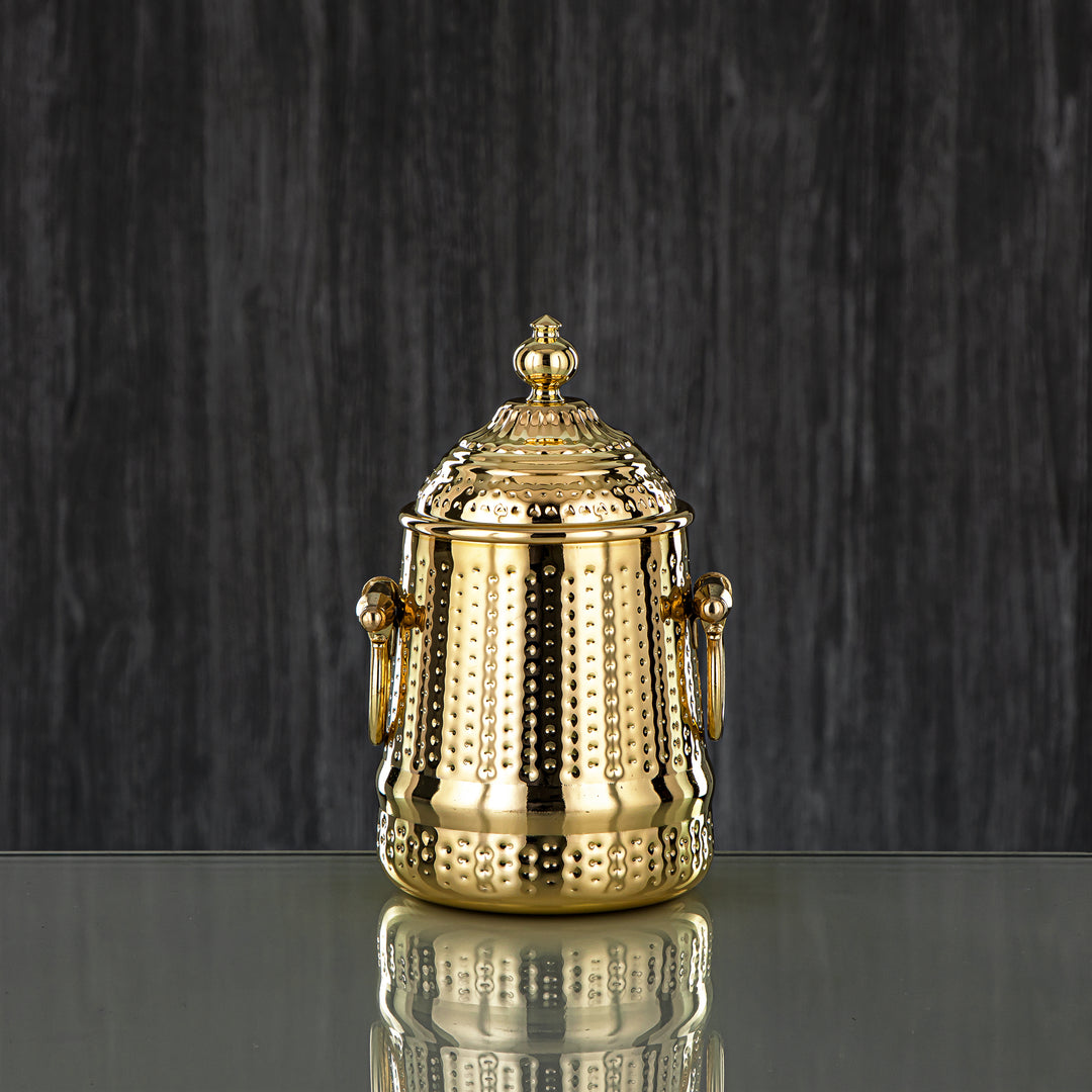 Almarjan 24 Ounce Barari Collection Stainless Steel Canister Gold - STS0013062