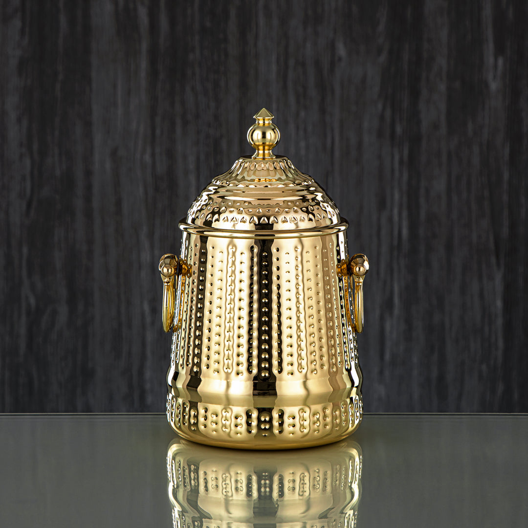Almarjan 48 Ounce Barari Collection Stainless Steel Canister Gold - STS0013064