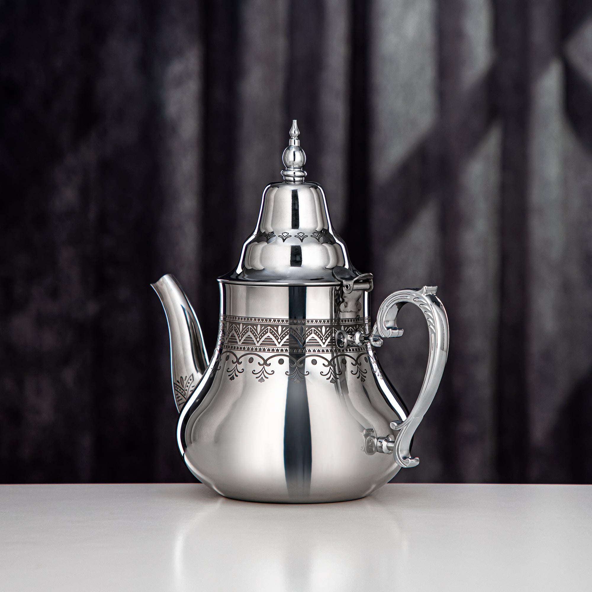 Almarjan Teapot Stainless Steel, Silver, 1.5L (STS0013164) Sahara Collection